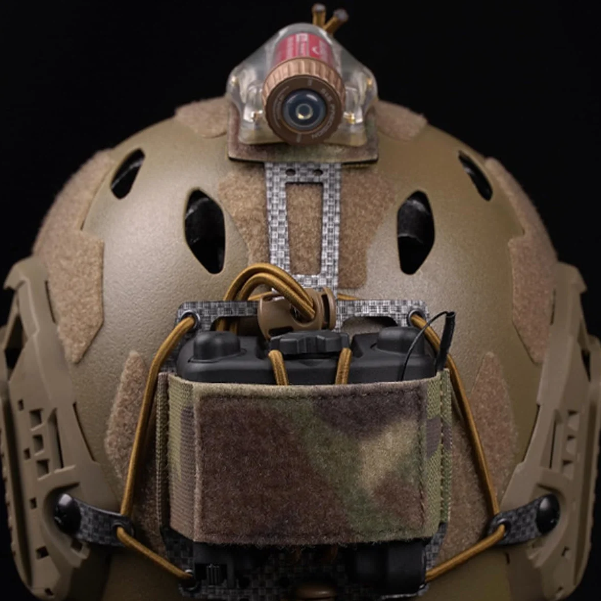 Borsa contrappeso per batteria NVG per casco Airsoft con chiusura a strappo