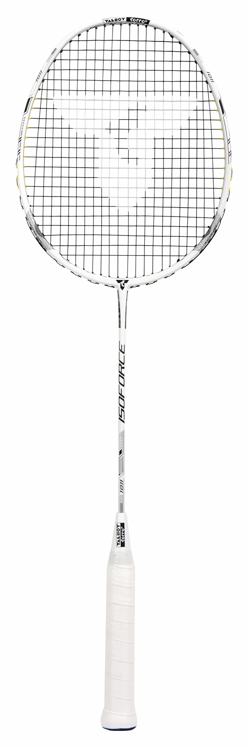 Talbot Torro Isoforce 1011 Racchetta da Badminton, 100% Carbon4, Peso Totale Ultraleggero di 80g Grazie al Manico in Grafite, Vincitrice del Red DOT Design Award 2018, 439565
