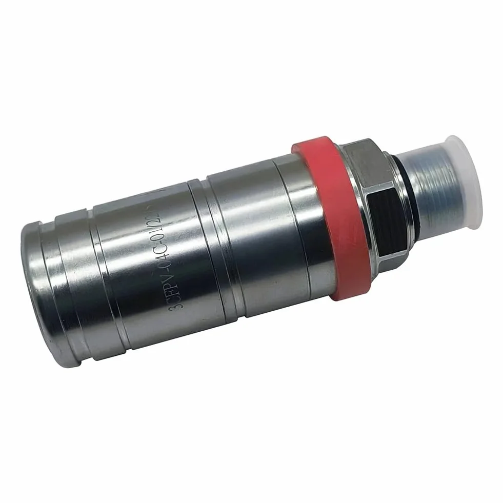 Attacco rapido idraulico femmina M22 x 1,5 1/2" compatibile John Deere 6400 6410 6420 acciaio argentato