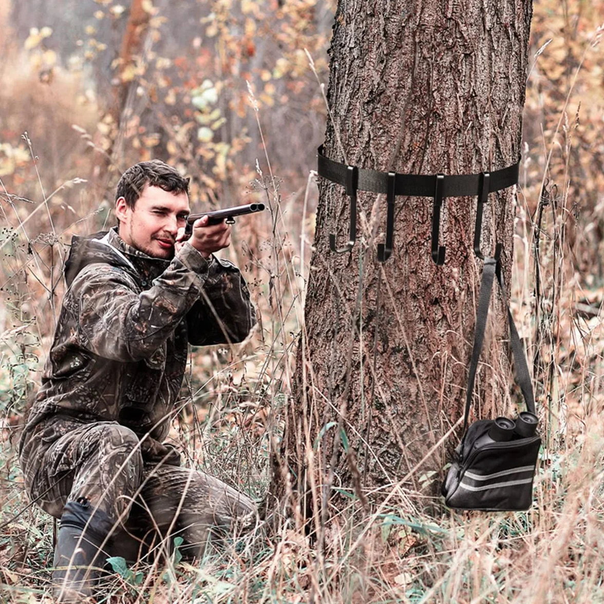 Scosao Treestand Cinghia con Ganci per Appendere Attrezzatura da Caccia, Supporto per Albero per Campeggio