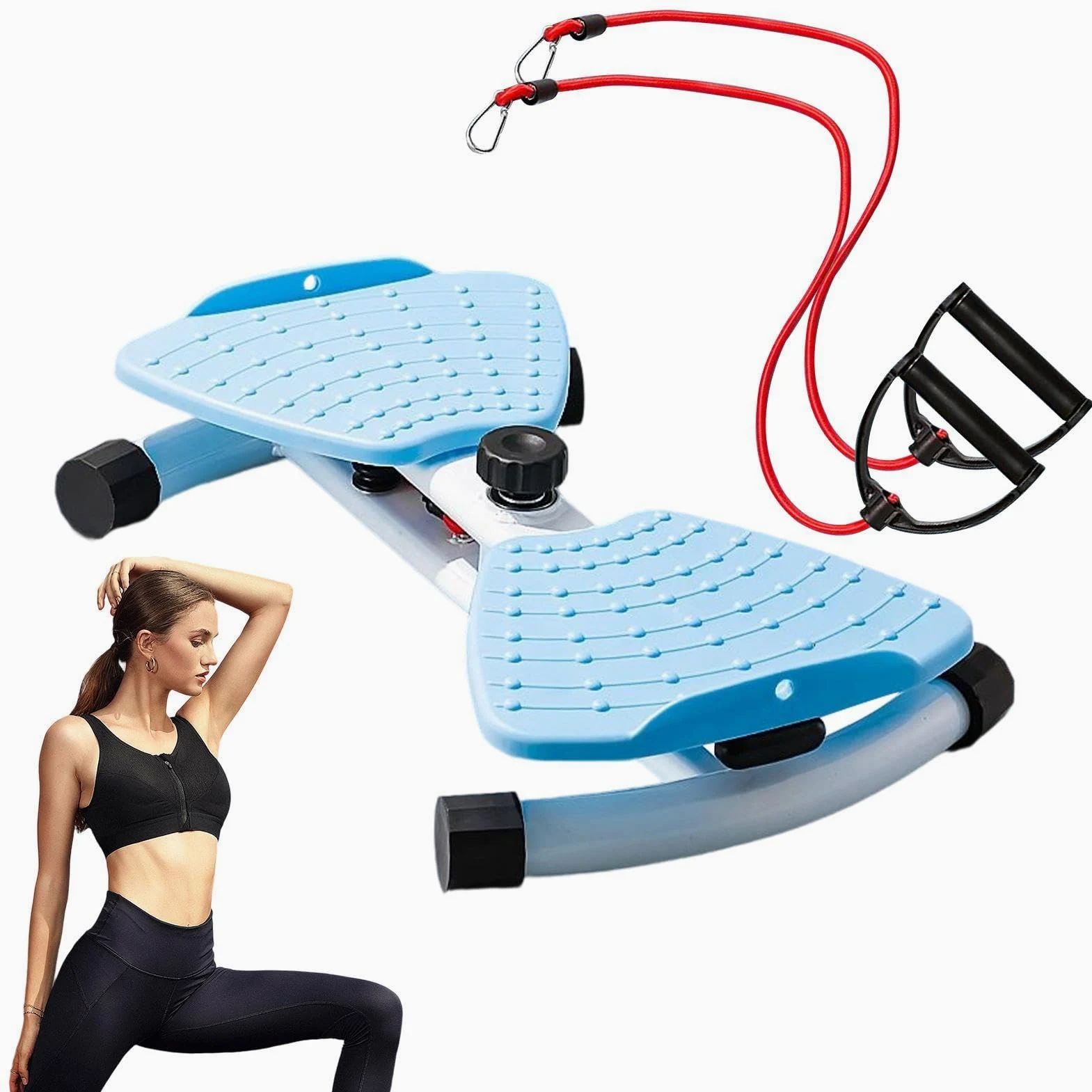 Pedana Twist Addominale Attrezzo di Allenamento Core con Fasce Elastiche | Tavola Di Torsione Per Il Core Per Uomini E Donne, Allenamento A Casa, Appartamento, Palestra E Fitness