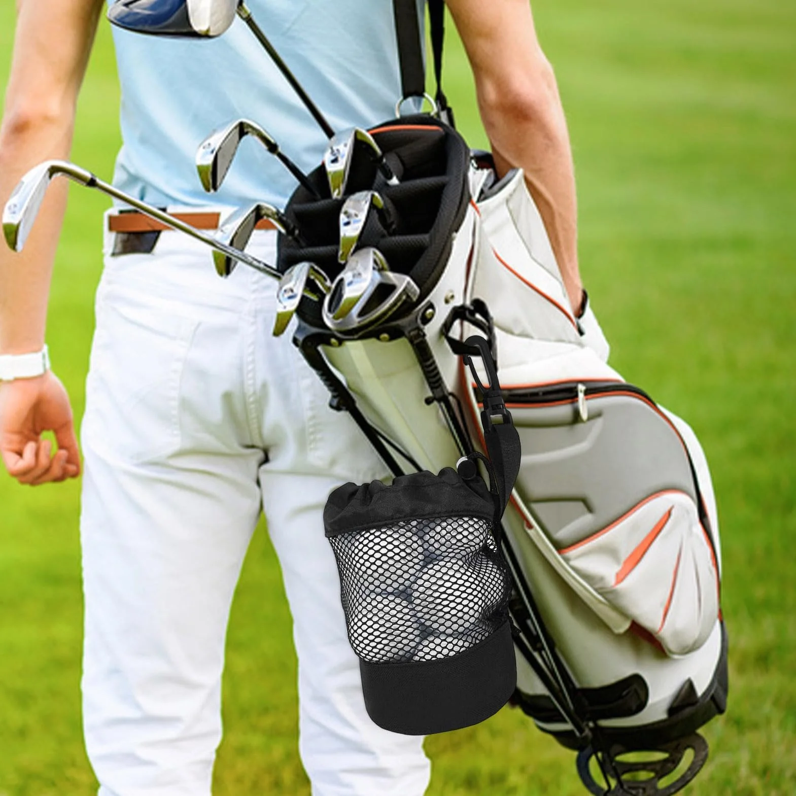Sacca Da Golf Borsa Per Palline Da Golf Custodia Organizzatore Porta Palline Con Coulisse Borsa Sportiva In Rete