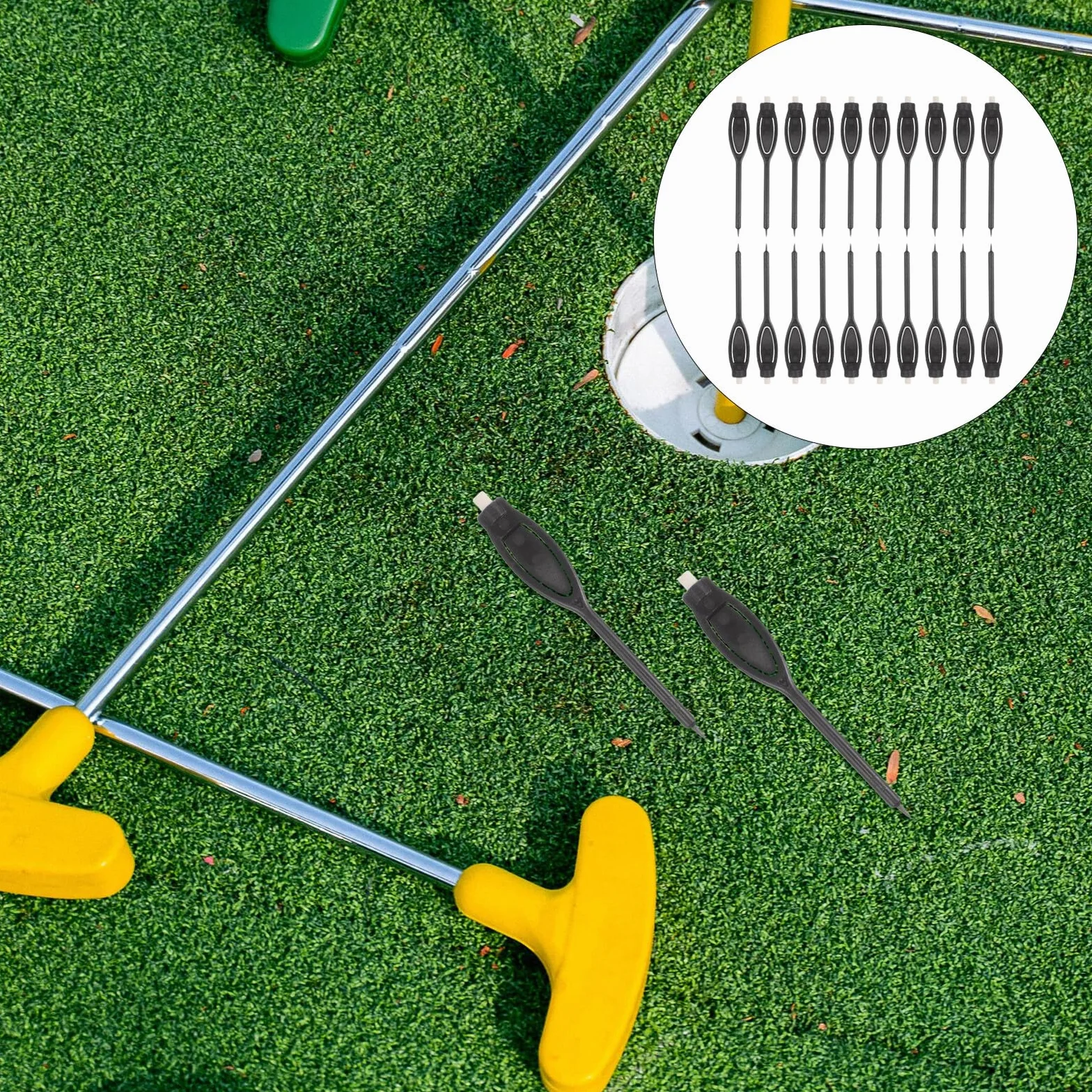 KALLORY Matite da Golf Set 20 Pezzi in Plastica Nera con Gomma e Clip