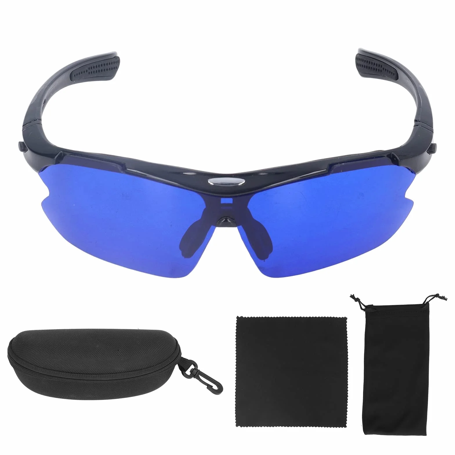 Occhiali Cerca Pallina da Golf, Golf Ball Finder Glasses Occhiali Blu per la Ricerca di Palline da Golfs con Custodia per Uomini o Donne