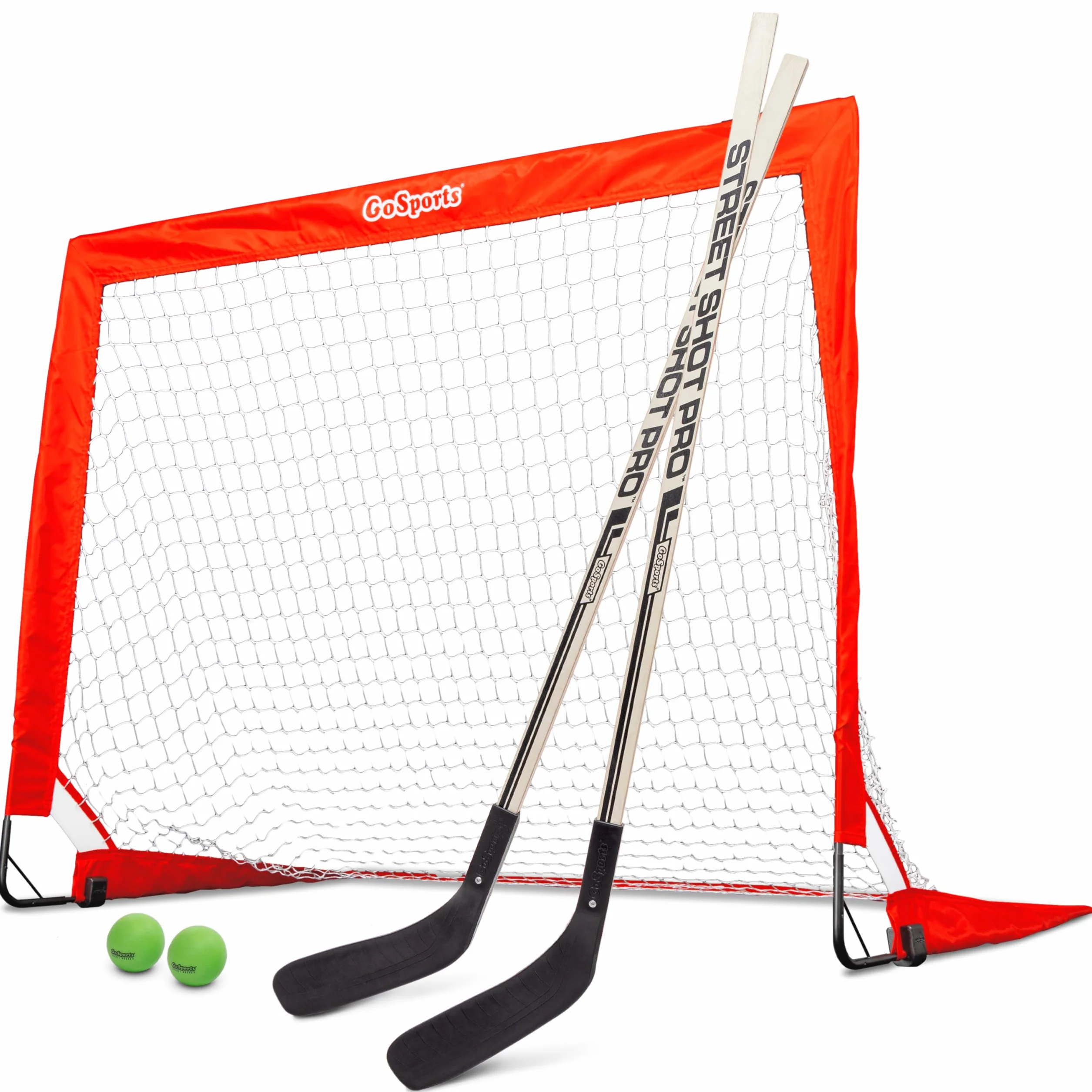 GoSports Street Hockey Goal Set with Sticks