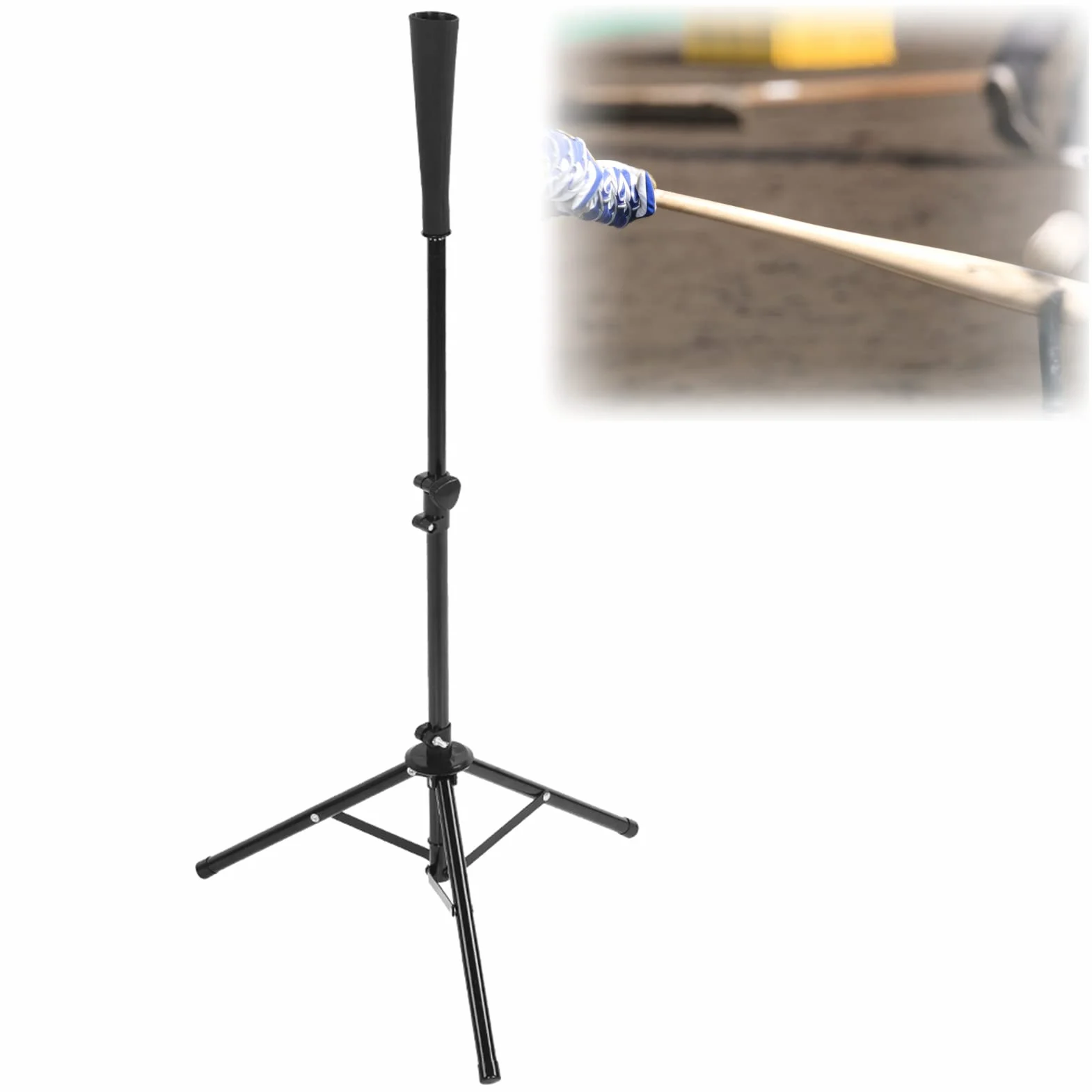 Zerone 1Pc Baseball Batting Tee Regolabile Softball Treppiede T Stand Practice Training Hitting Ball