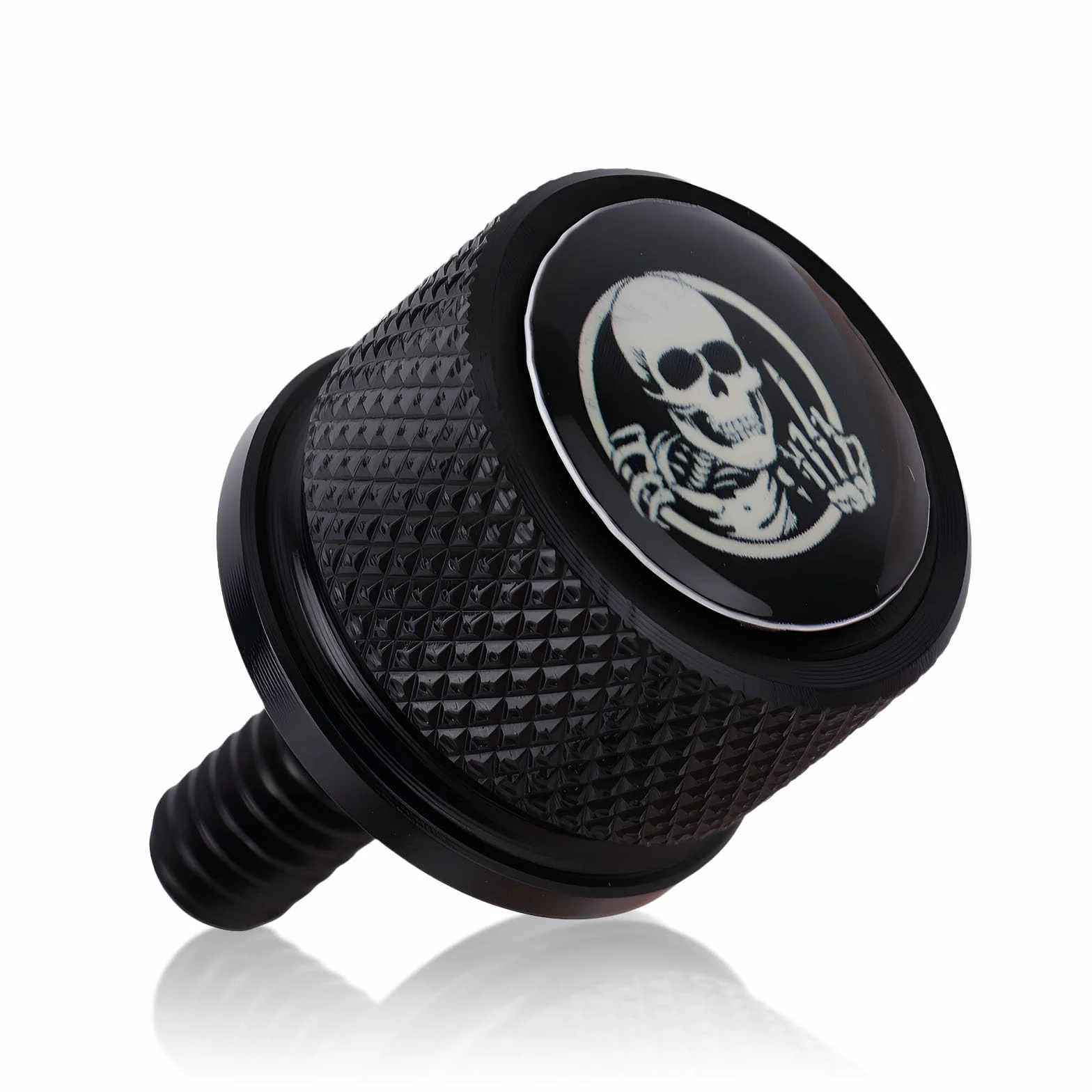 Bullone del Sedile Parafango Posteriore Moto, Design Teschio Filettatura 1/4"-20 Sostituzione Vite Sedile per Moto 1996-2025 (Nero)