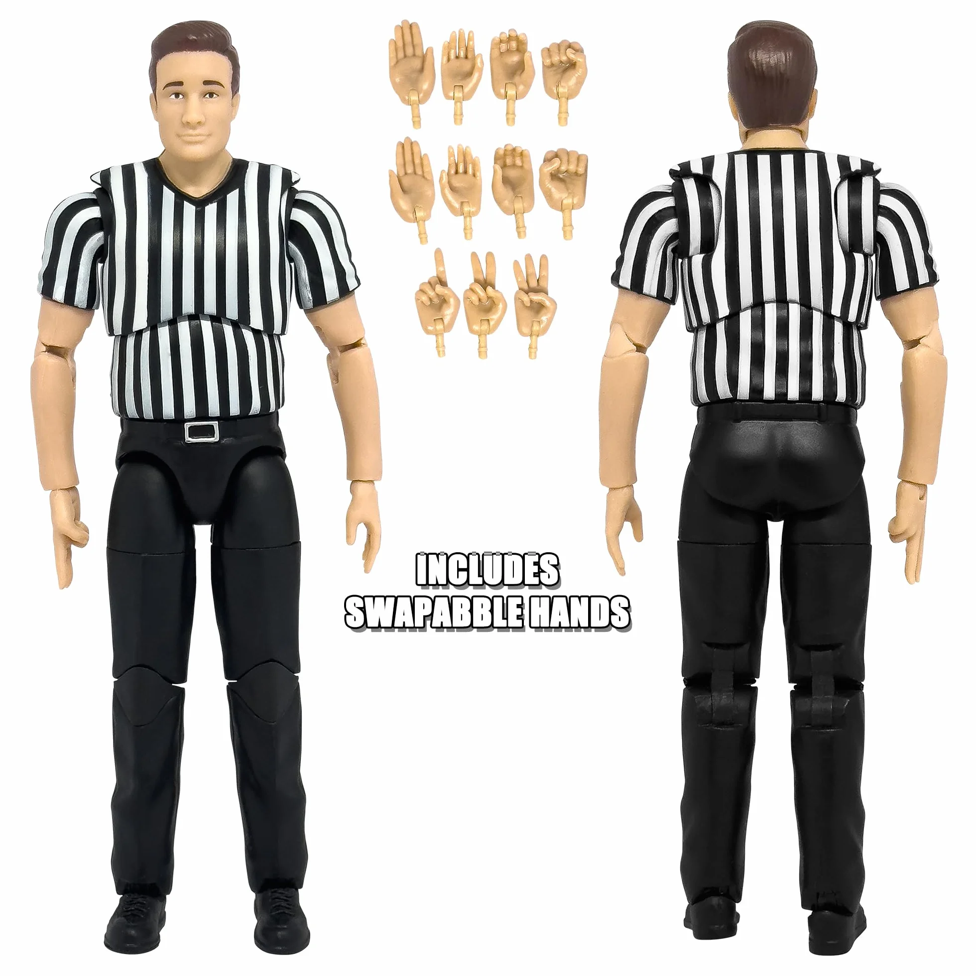 Figures Toy Company Arbitro Definitivo Articolazione Lussuosa Figurine Wrestling WWE