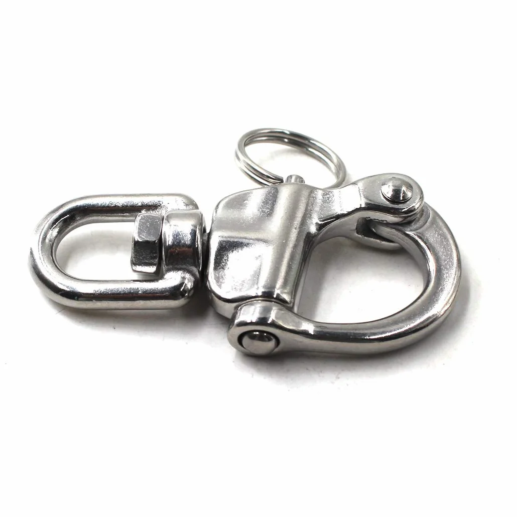 Snap Grillo Marine Grade 316 acciaio inox anello girevole 87 mm Yacht barca a vela Hardware confezione da 2