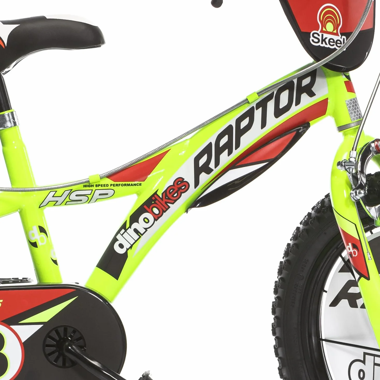 Bici Bambino 16 Pollici Raptor 2 Freni al Manubrio Giallo