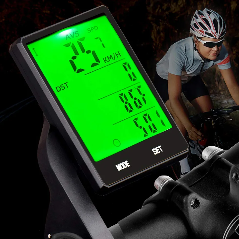 Contachilometri per Bicicletta Wireless 2.8" Schermo LCD Impermeabile Multifunzionale