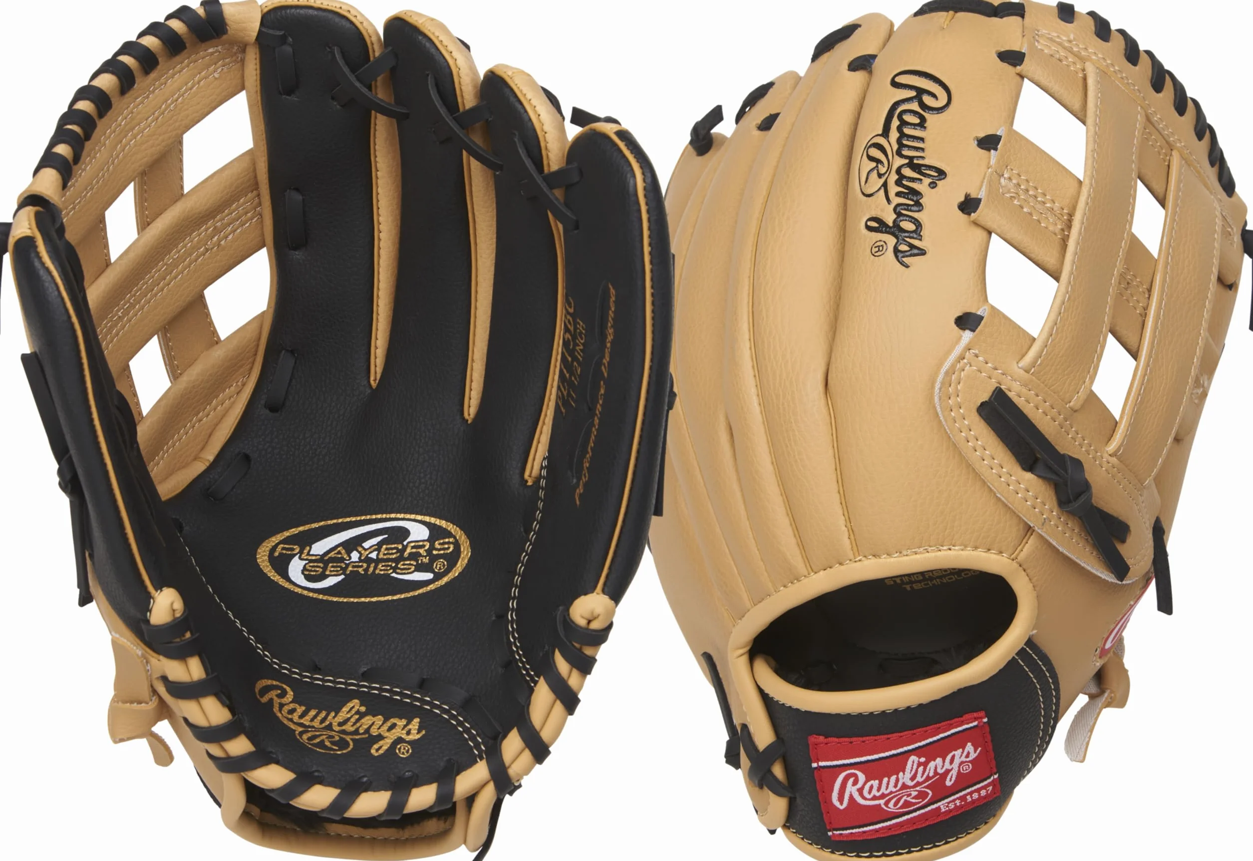 Rawlings Guanto da baseball, mano destra, 29,2 cm, multicolore
