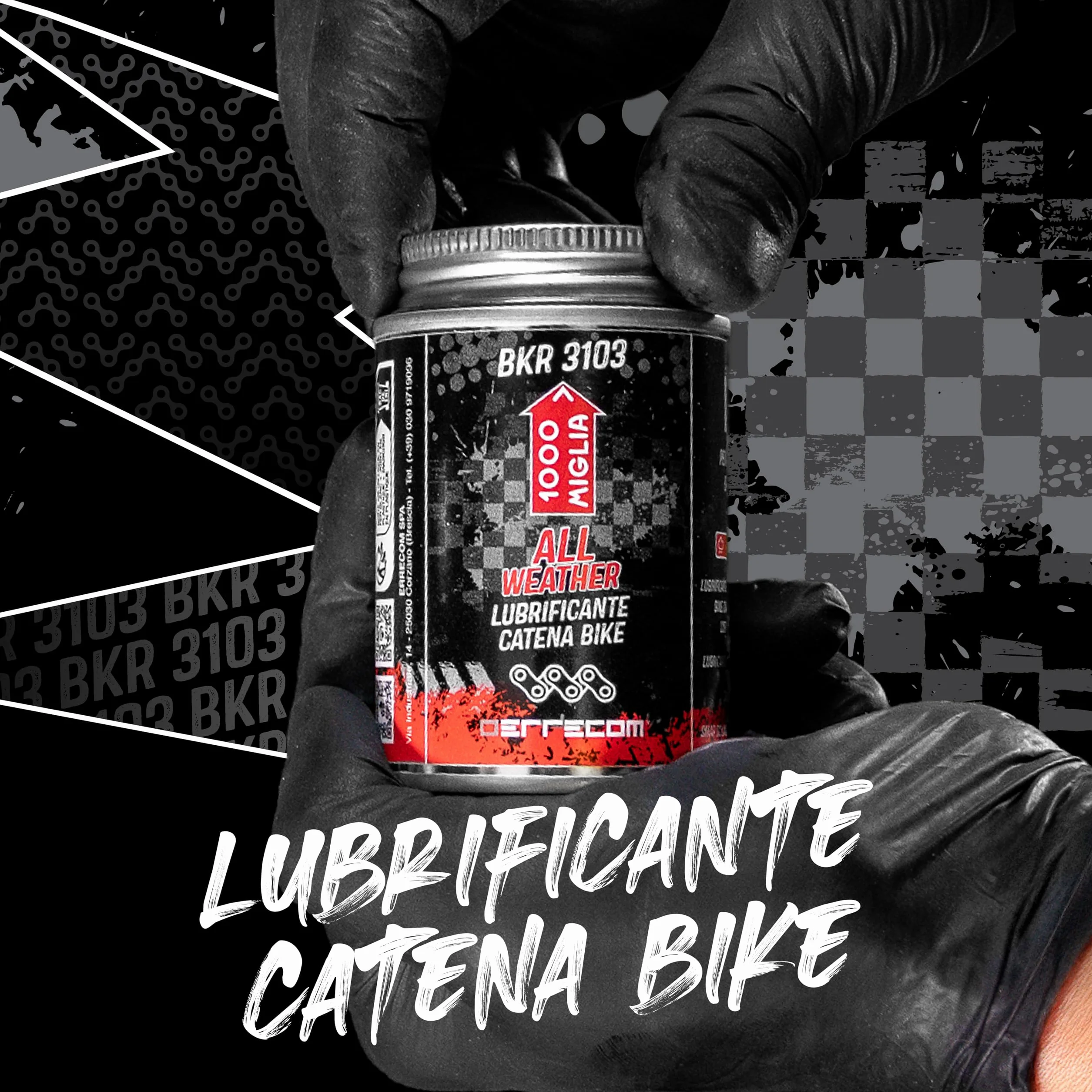 1000 Miglia BKR 3103 Lubrificante Catena Bici All Weather 120 ml Pennello incluso