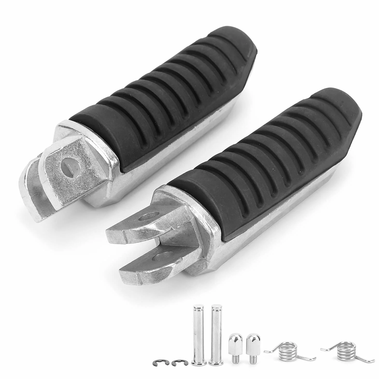 Poggiapiedi per Moto in Lega di Alluminio, Pieghevoli e Regolabili, Compatibili con FJR1300, FZ1, FZ400, FZ6, FZ6R, XJR400, XJR1200, XJR1300, XJ6, FZX750, TDM850 e TDM1100