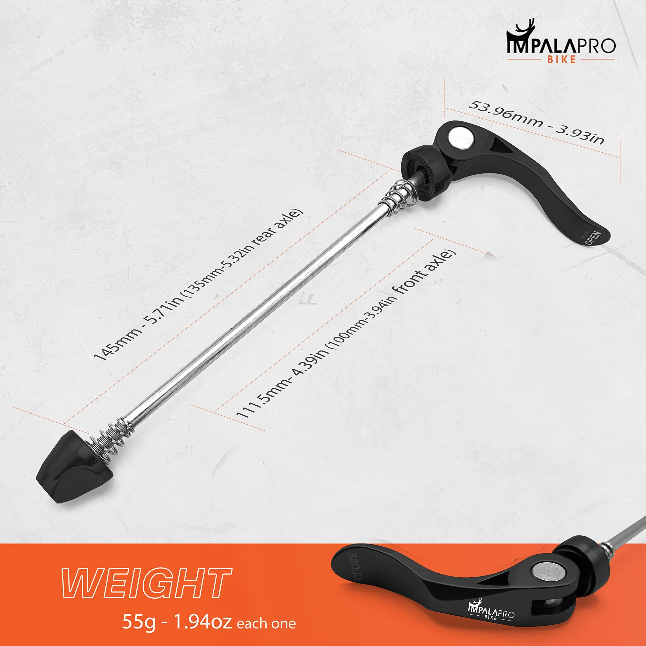 Sgancio Rapido per Bicicletta in Alluminio MTB - IMPALAPRO