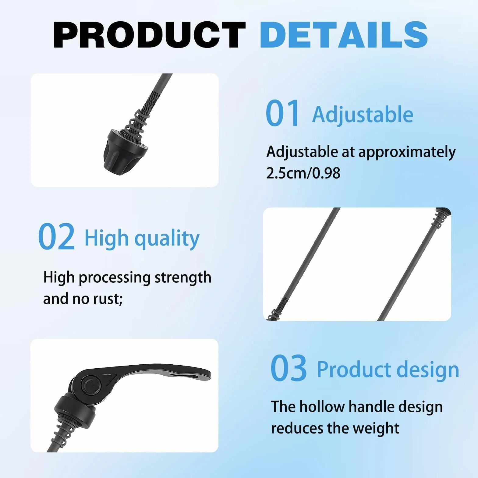 Tappo Perno Ruota Bici Sganci Rapidi Antifurto Lega Alluminio Compatibili MTB Bici Strada Trekking Sgancio Rapido Mozzo Ruota Anteriore
