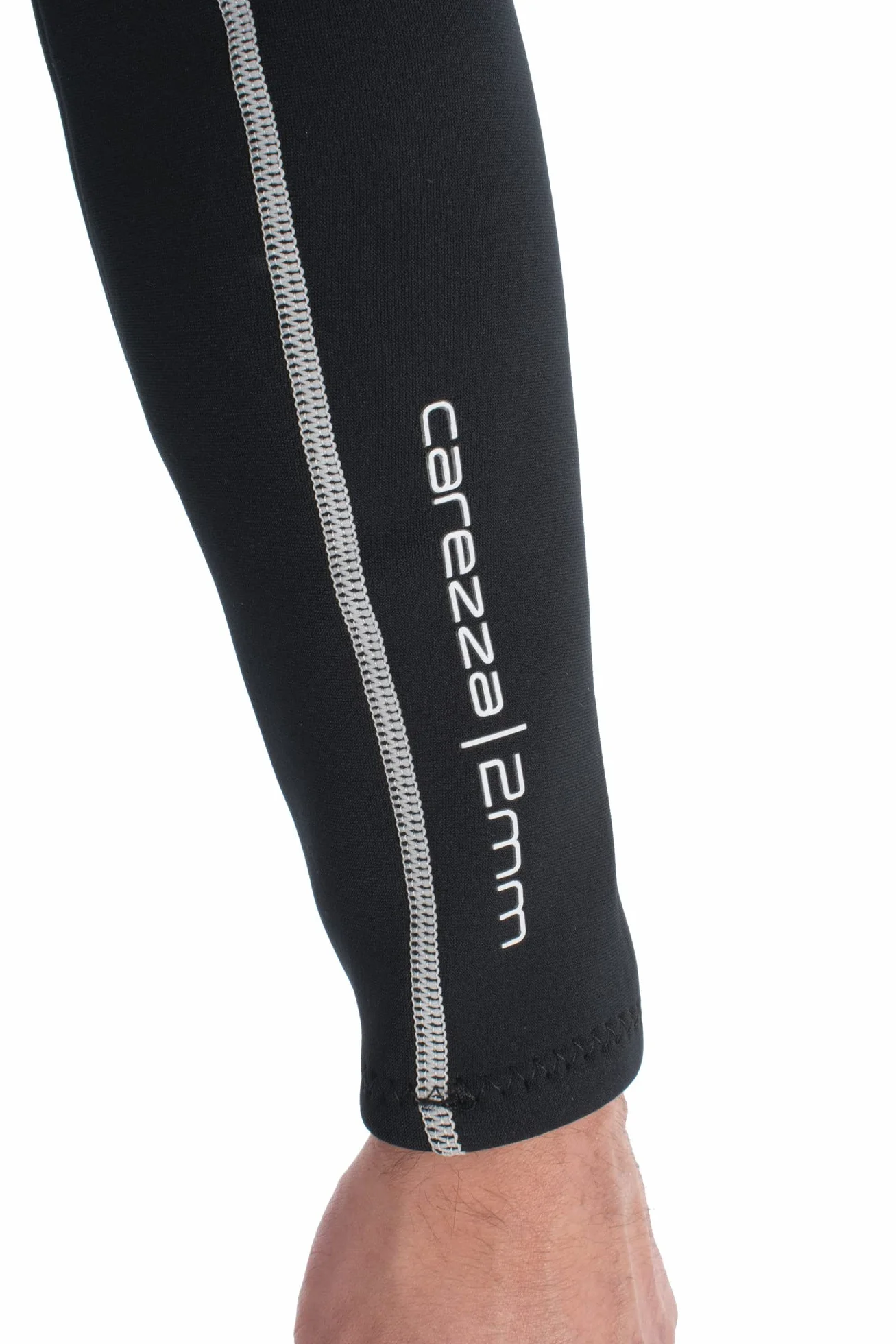SEAC Carezza Man Muta Lunga Monopezzo Neoprene Bifoderato 2 mm Cerniera Anteriore Protezioni PU Ginocchia Uomo Nero