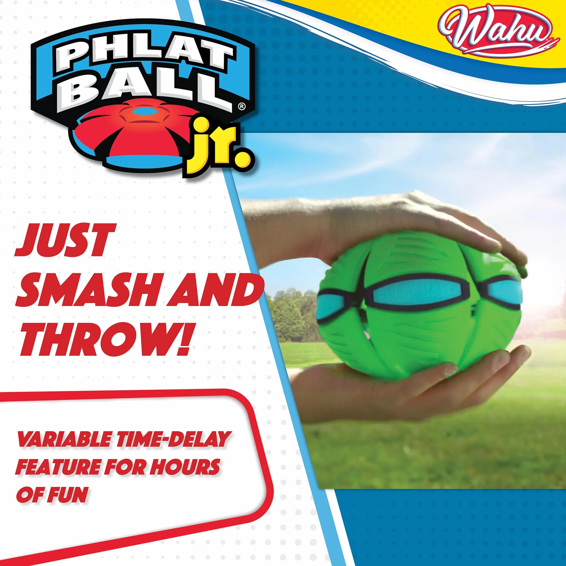 Wahu Phlat Ball Junior Verde Gioco all'aperto Lancia disco prende palla