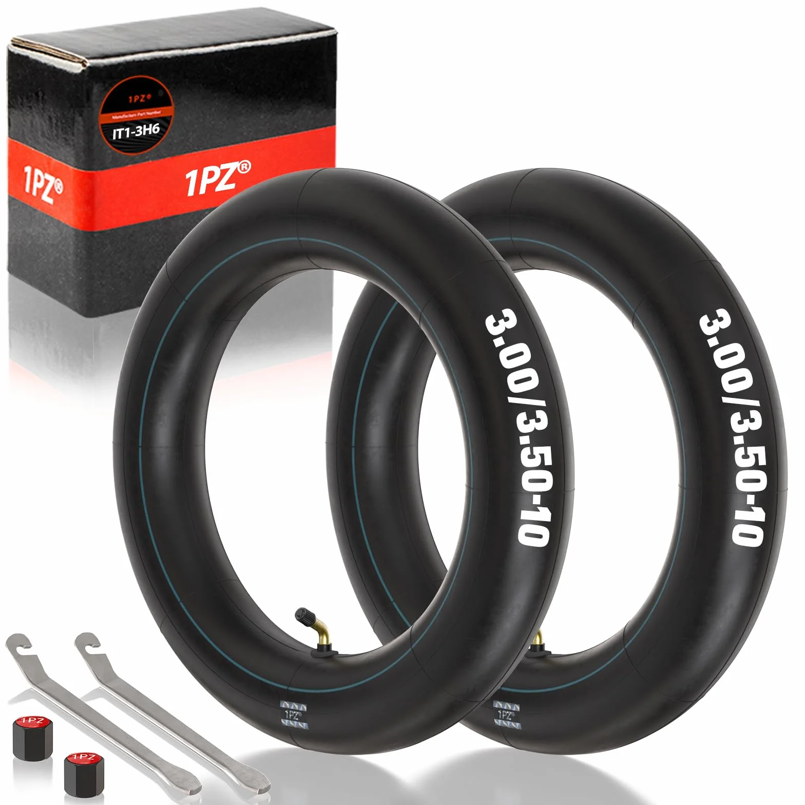 1PZ IT1-3H6 3.00/3.50-10 3.00-10 3.50-10 Camera D'Aria Pneumatico con leva per pneumatici Valvola Piegata Sostituzione per Lambretta LI/SX/TV/Special Lambretta J 50 100 125 Special/Deluxe PER VESPA 50
