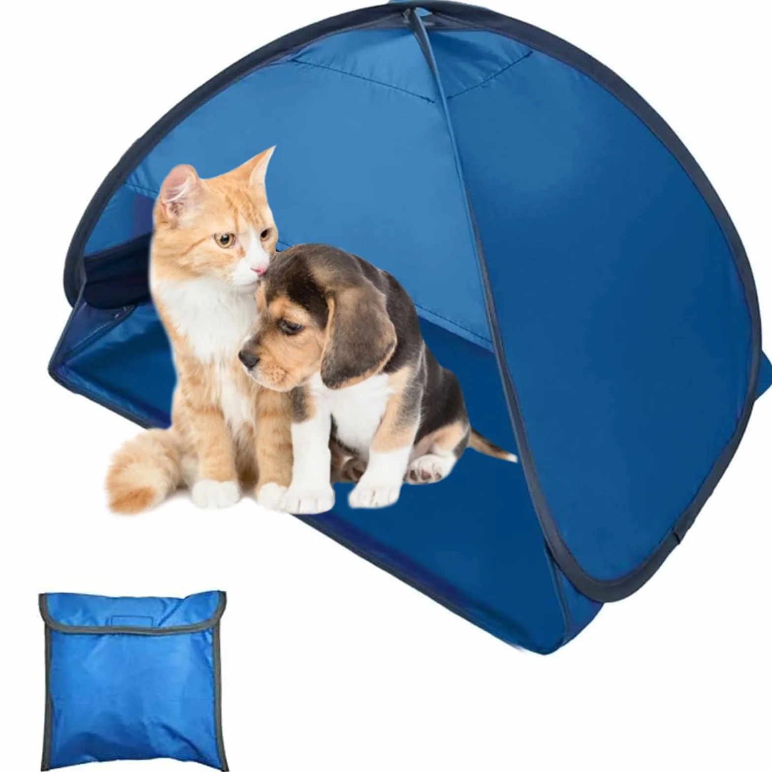 Tenda da Spiaggia Pop Up Blu Mini Taglia M Portatile Parasole Campeggio Picnic