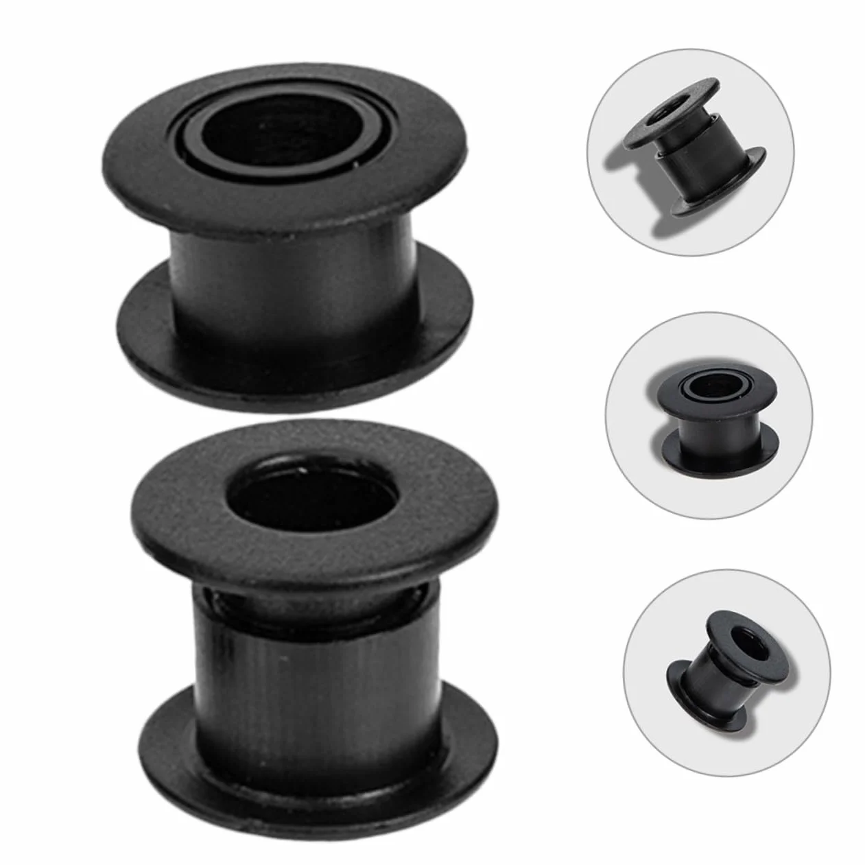 Boccole Calcio Balilla ABS Nero Set 16 Pezzi Foro 12mm Alta Durabilità