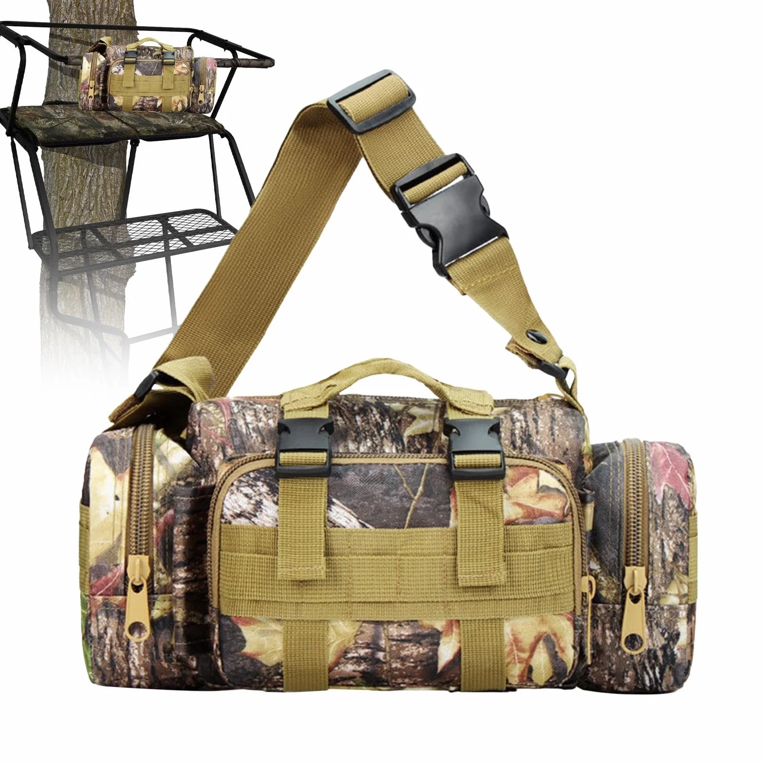Borsa impermeabile mimetica Treestand per caccia con grande capacità e più tasche