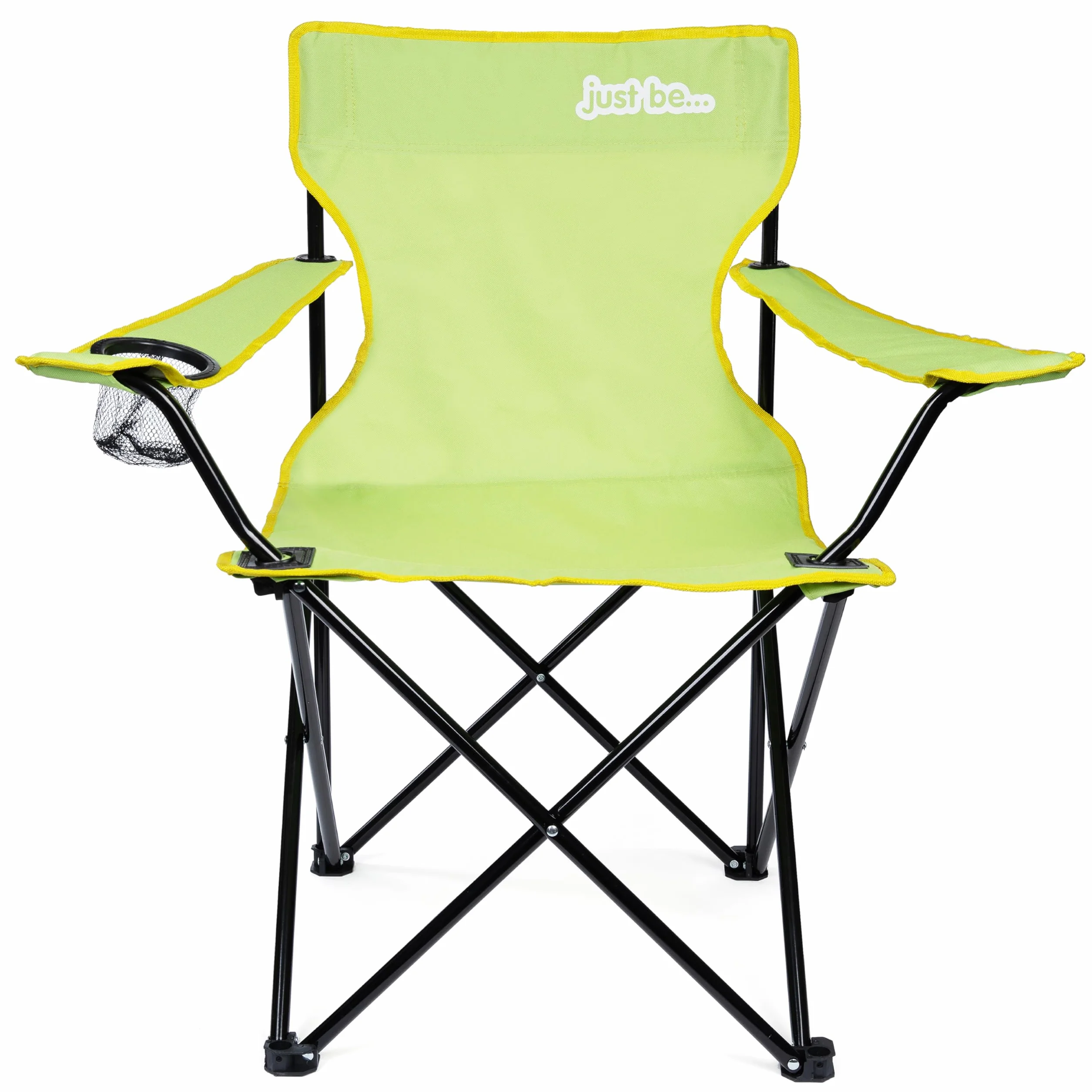 Sedia Pieghevole Campeggio Portatile Leggera con Porta Bottiglie e Braccioli