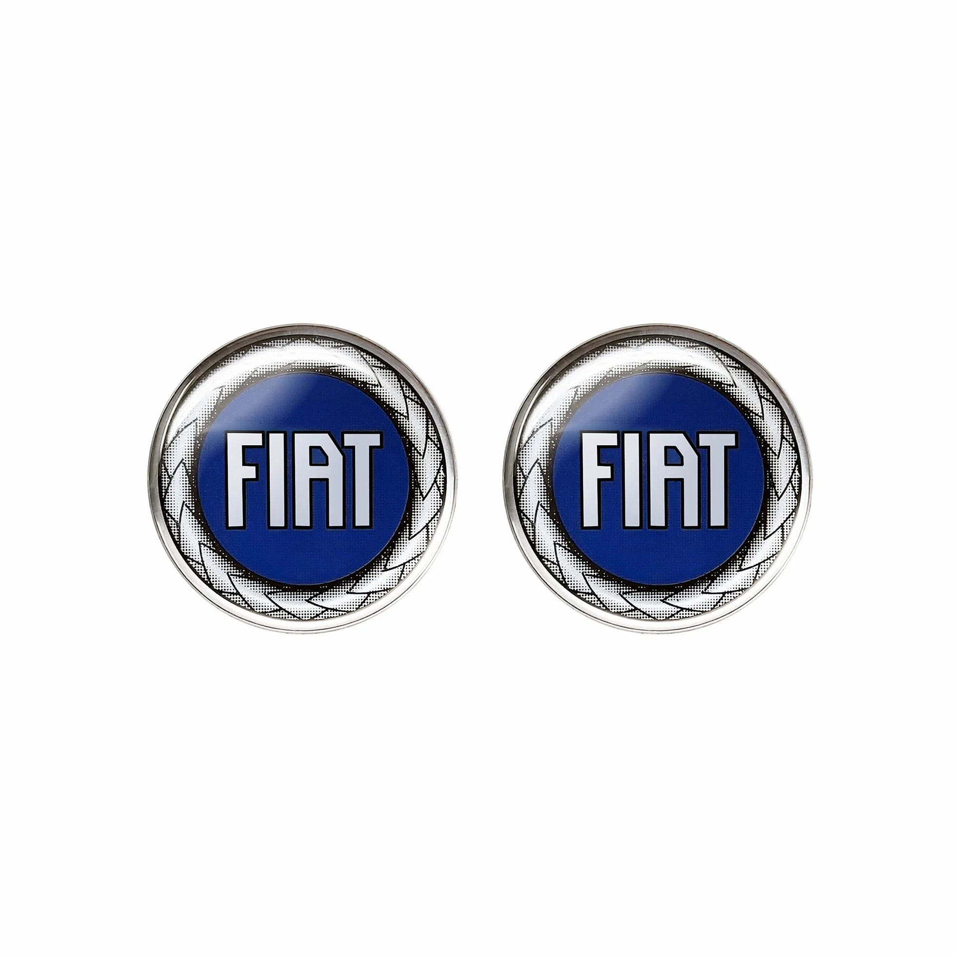 Fiat Logo Adesivo 3D Ufficiale Blu 12 mm 2 Pezzi