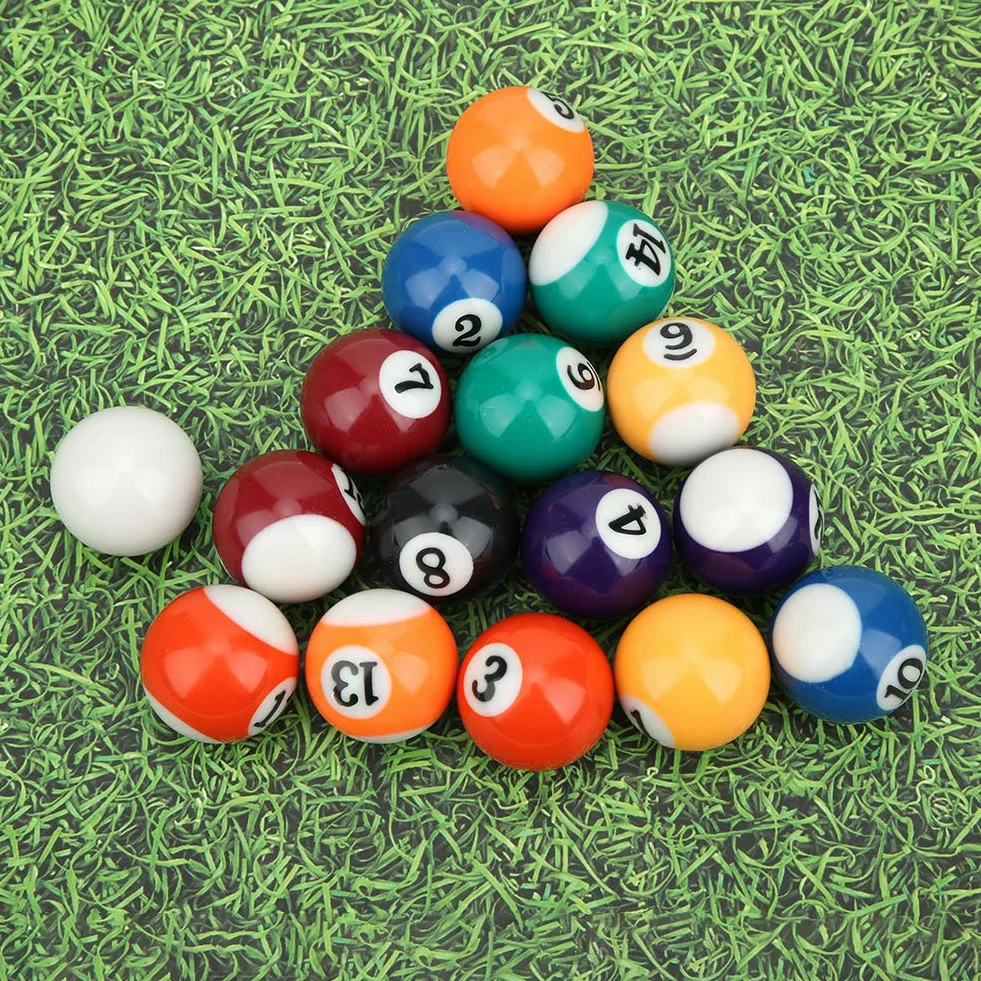 Set di Palline da Biliardo 16 Pezzi 32mm Resina