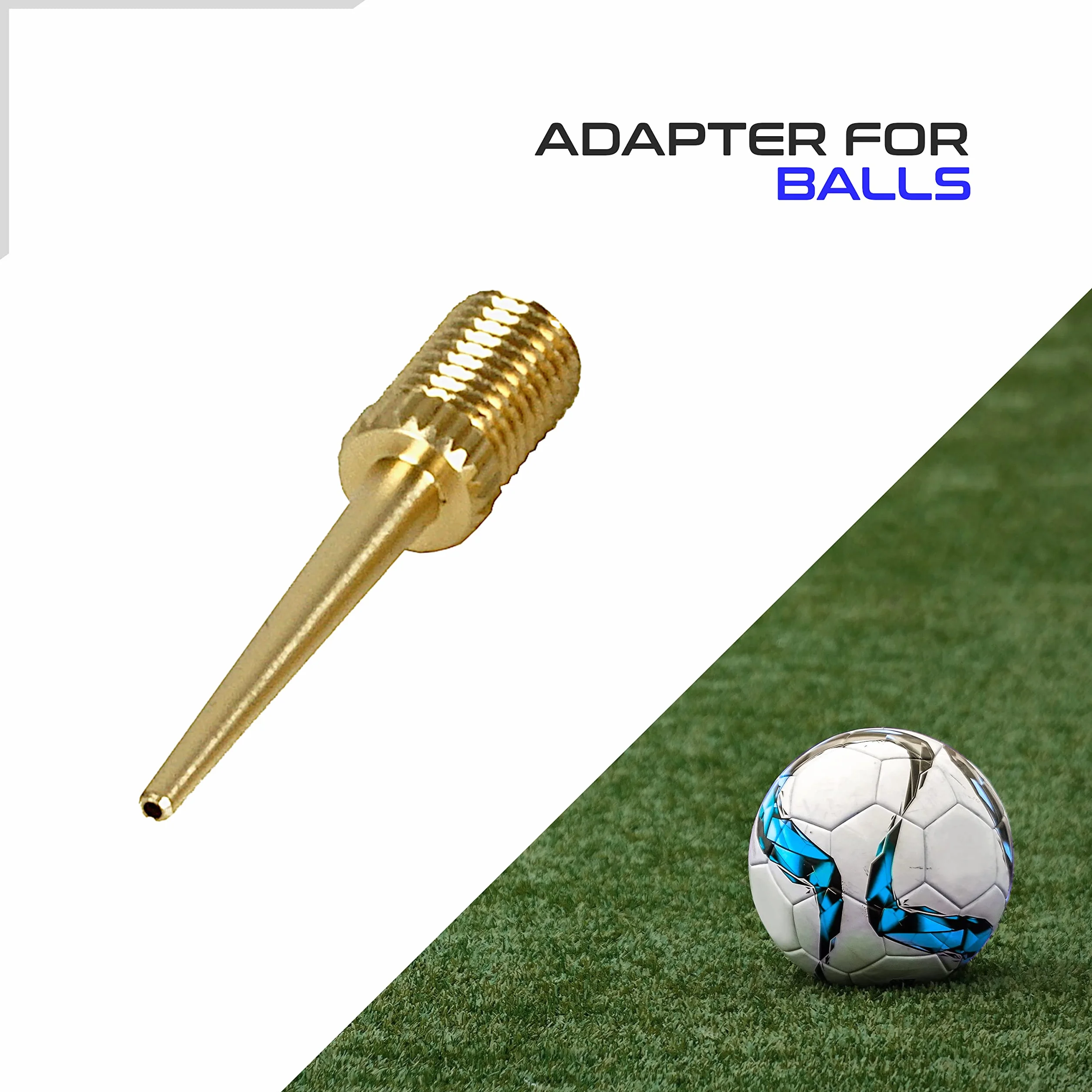 Kit Accessori Ago per Aria Compressa e Pompa a Sfera Adatto a Gonfiaggio Palloni Materassini Bici con Valvola Presta