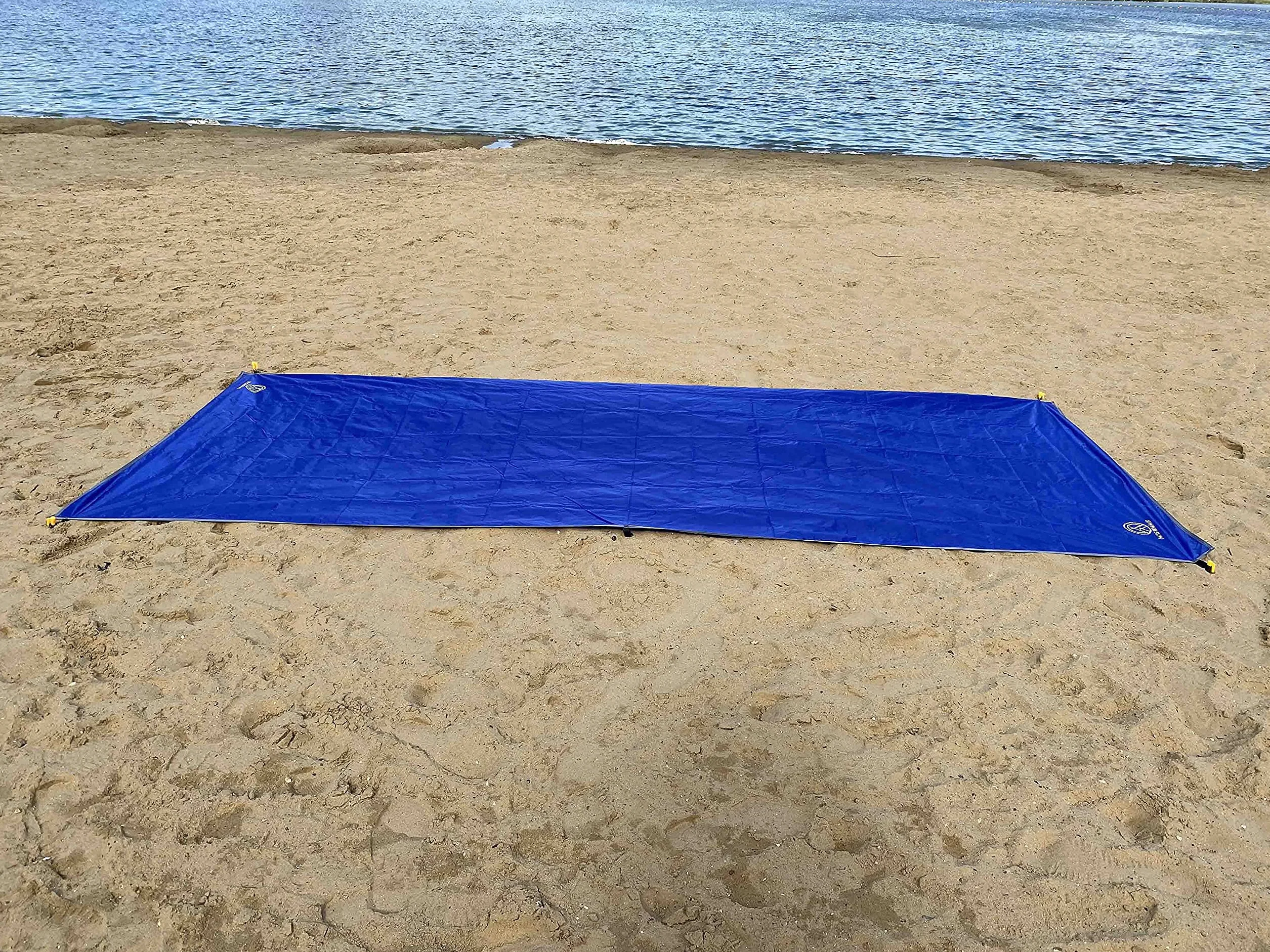 SUP Tappetino da atterraggio per tavole da paddle 360 x 145 cm blu oceano nylon 210T