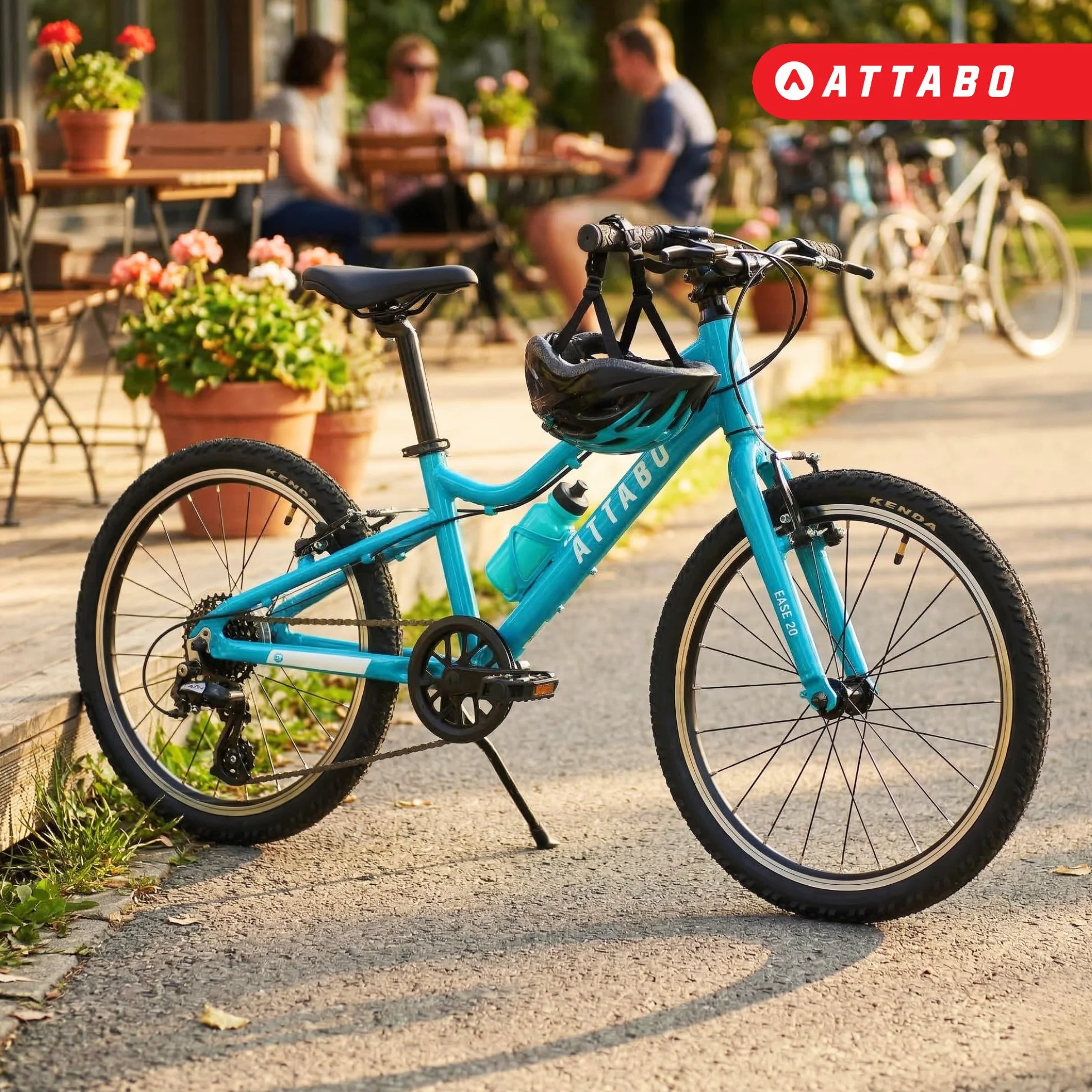 ATTABO Bicicletta per Bambini EASE 20" Leggera Resistente Gradino Basso Manubrio BMX Ergonomico Deragliatore