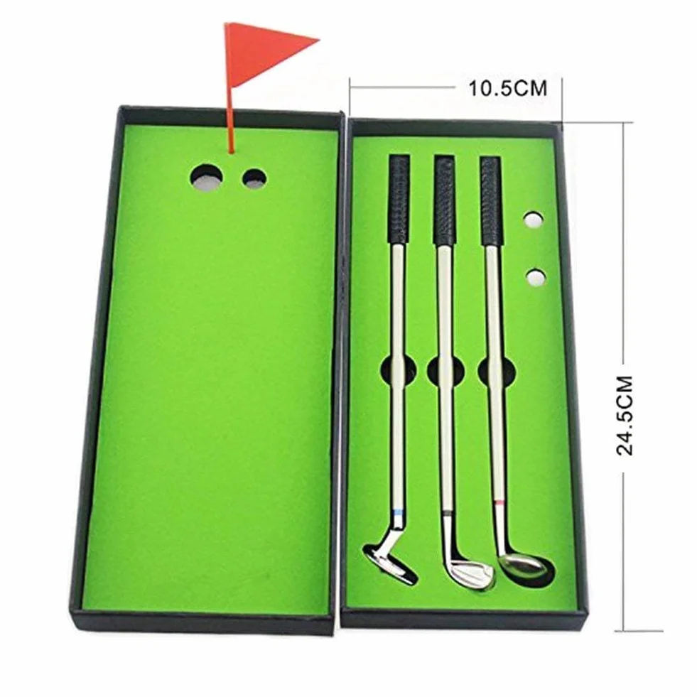 Kofull Set Regalo da Golf Penne a Forma di Mazze da Golf Penne da Scrivania Verde