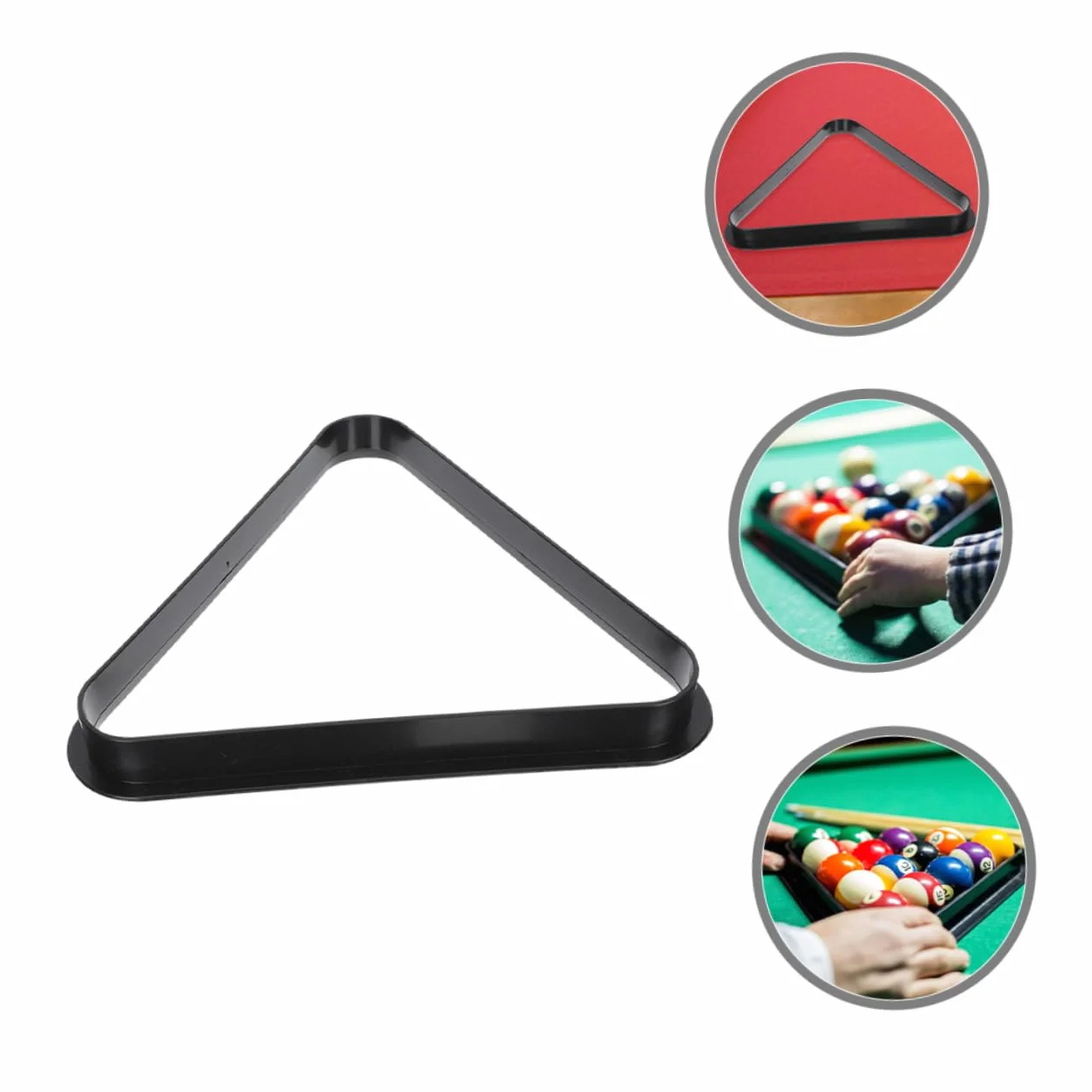 Triangolo per Palline da Biliardo in Plastica Nera Organizer Robusto per Tavolo da Biliardo