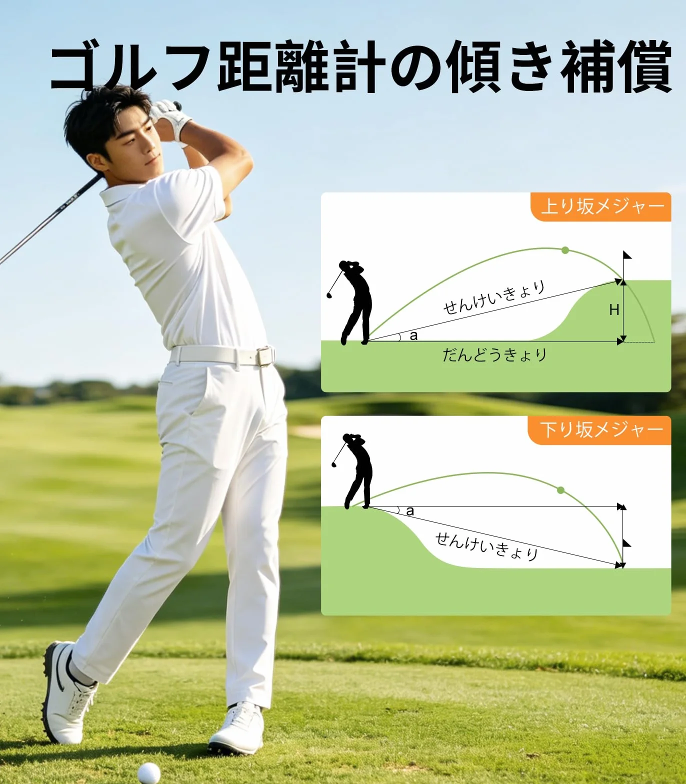 Telemetro golf REVASRI 1200 iarde 6x Flag Lock Ricaricabile