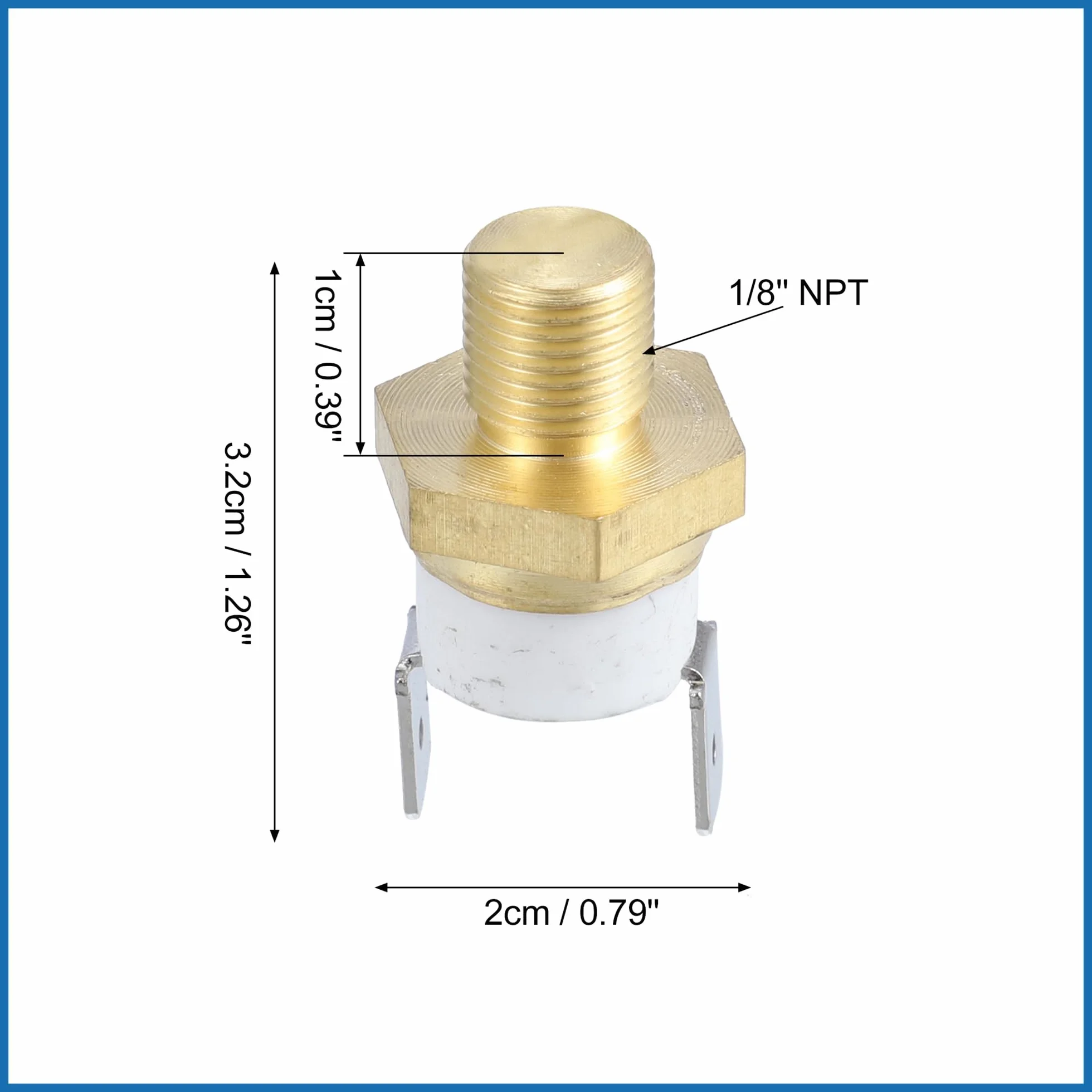 ABSOPRO Auto Radiatore Sensore Interruttore 1/8'' NPT 190 Grado On 175 Grado Off