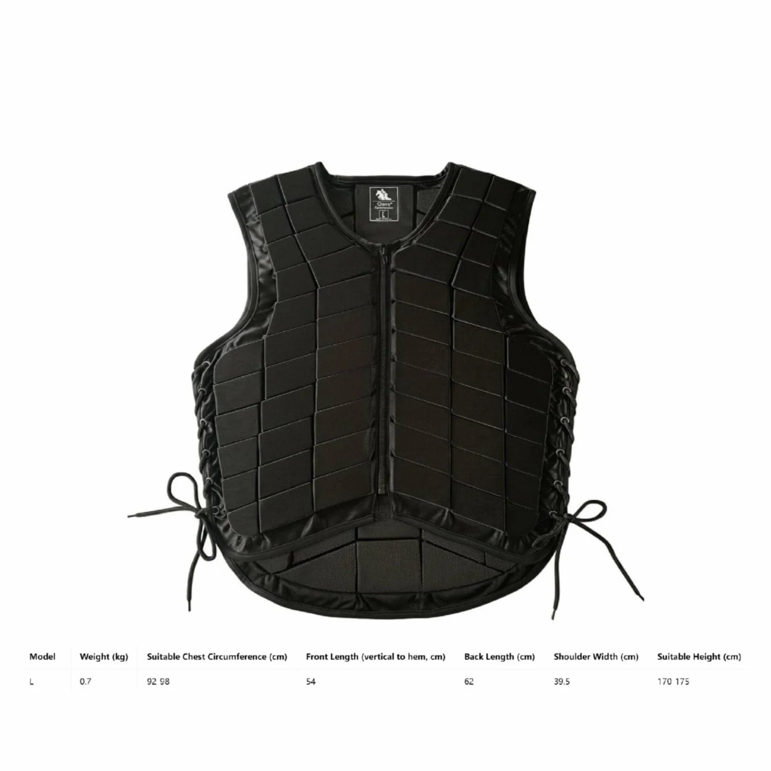 Gralara Corpetto Protettivo EVA Ammortizzante Gilet Protettivo Imbottito Vestibilità Regolabile Corpetto da Equitazione per Adulti, Allenamento