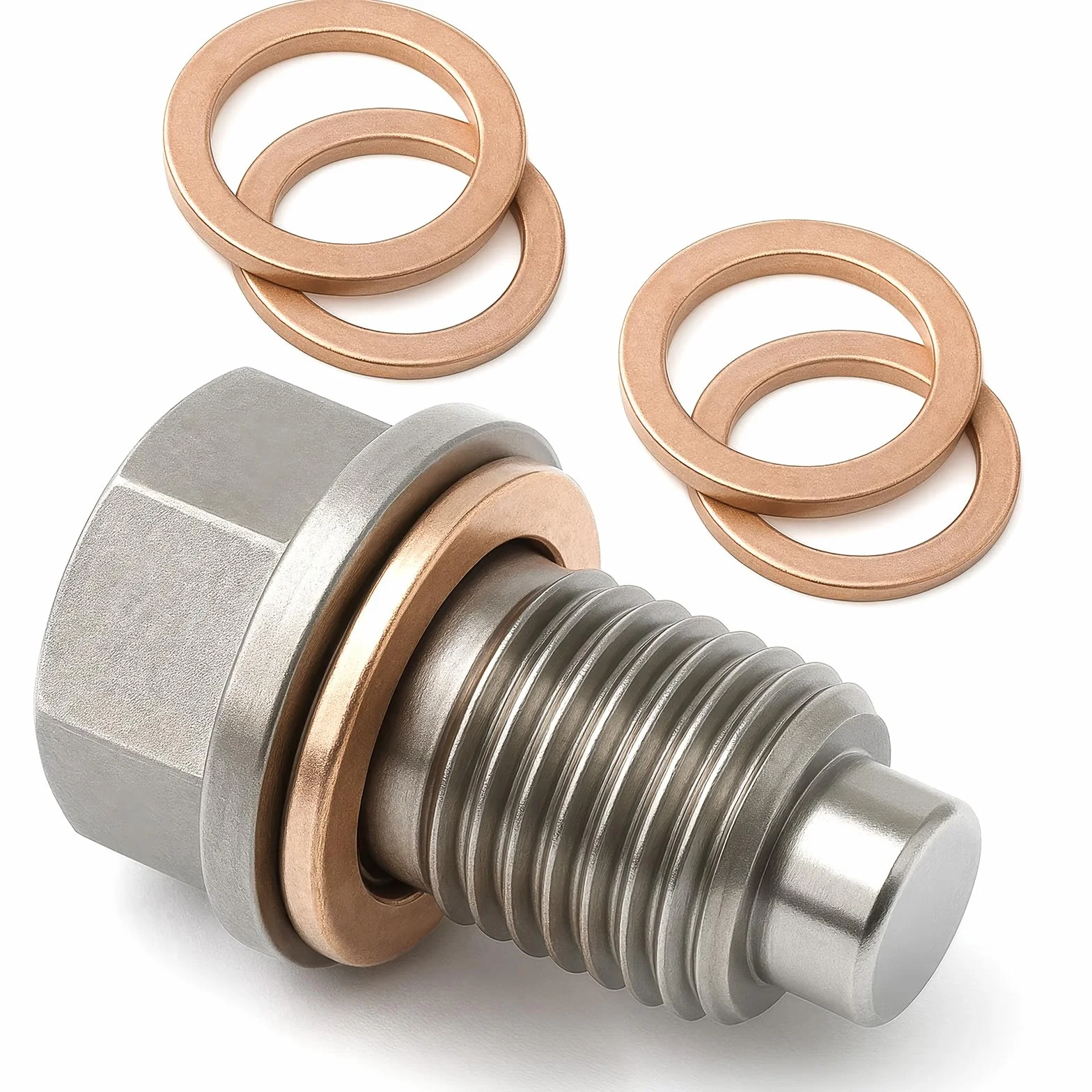 1 Pezzi M14x1.5 Tappo Di Scarico Dell'olio Magnetico per Auto, Guarnizione Magnetica per Vasca Dell'olio,Bullone Tappo Coppa Olio con Rondella Rame,Universale per Auto,tappo coppa olio motore