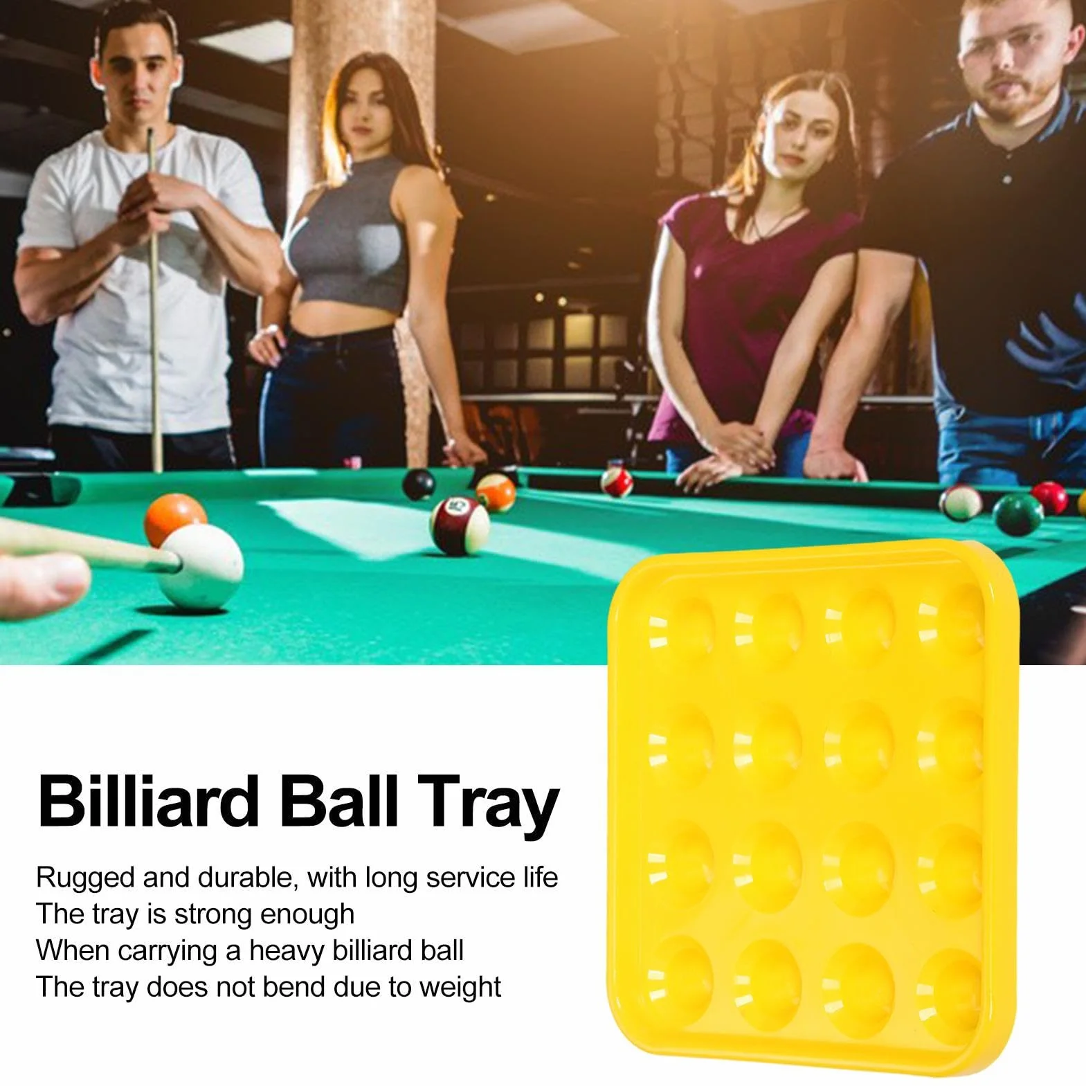 Vassoio per palline da biliardo in ABS 16 palline