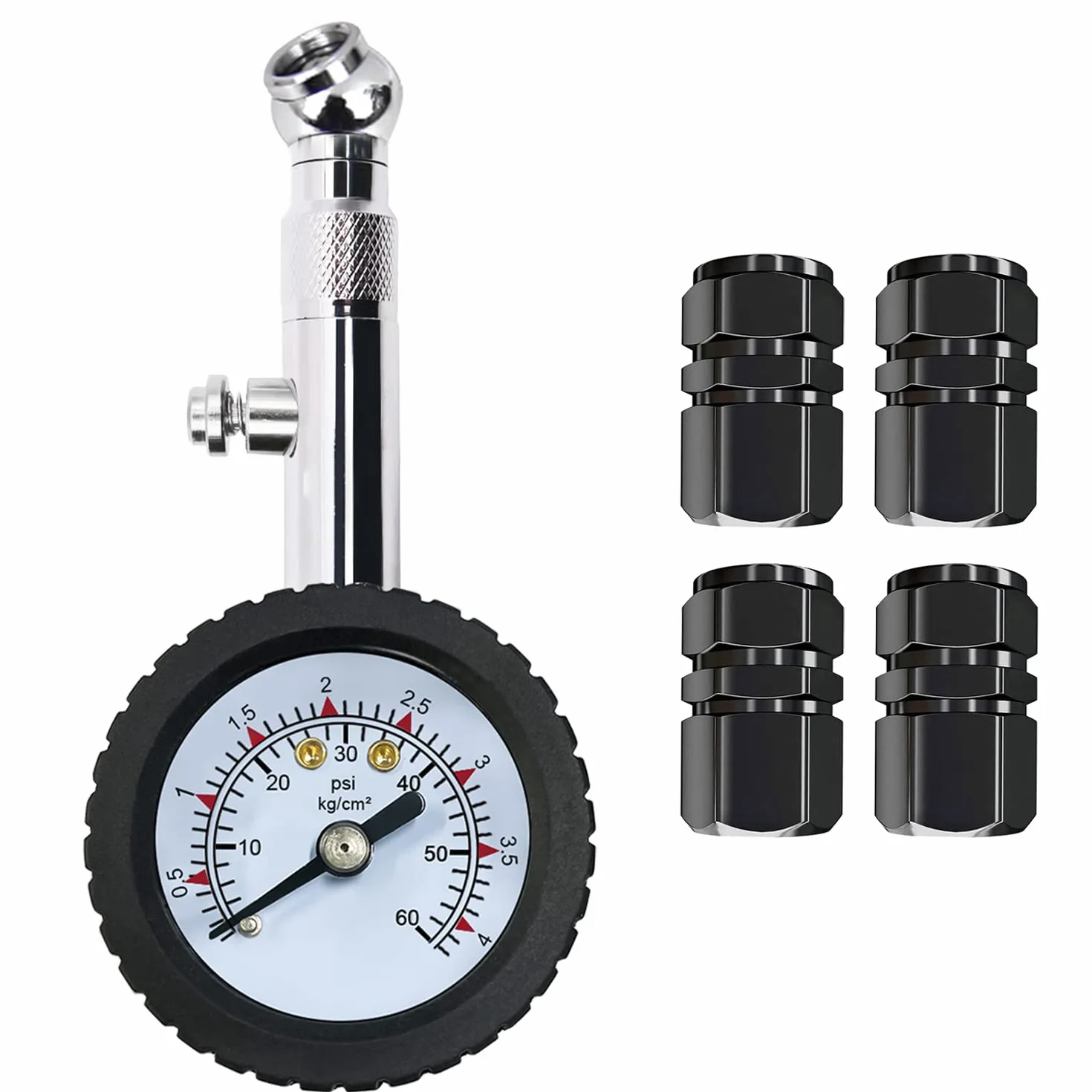 Manometro Pressione Gomme, Manometro Digitale Pressione, Pneumatici Misuratore di pressione per Auto Moto Biciclette SUV - 360 Gradi Rotazione