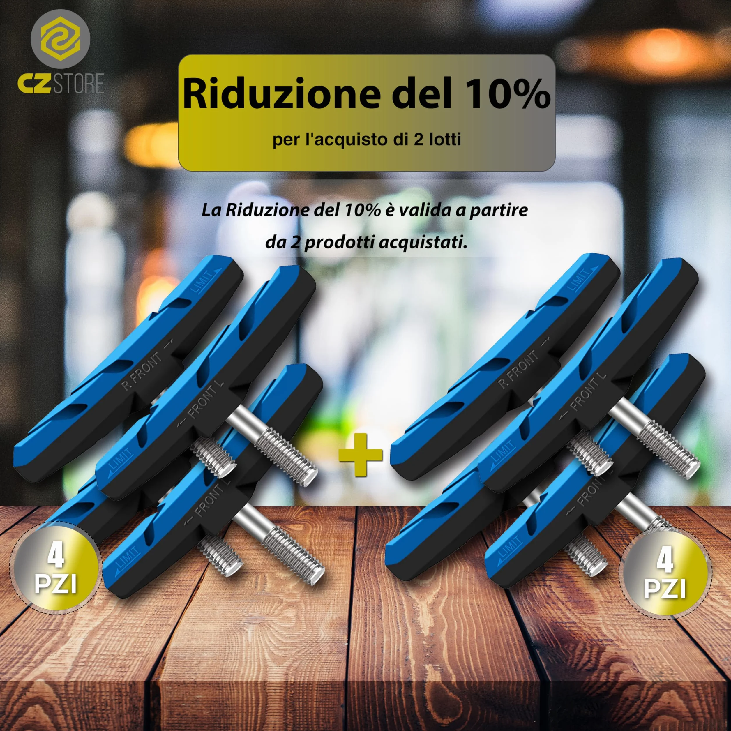 Pattini per Freni Bicicletta V-Brake 4-8 Pezzi Set Completo Pastiglie Freni in Gomma