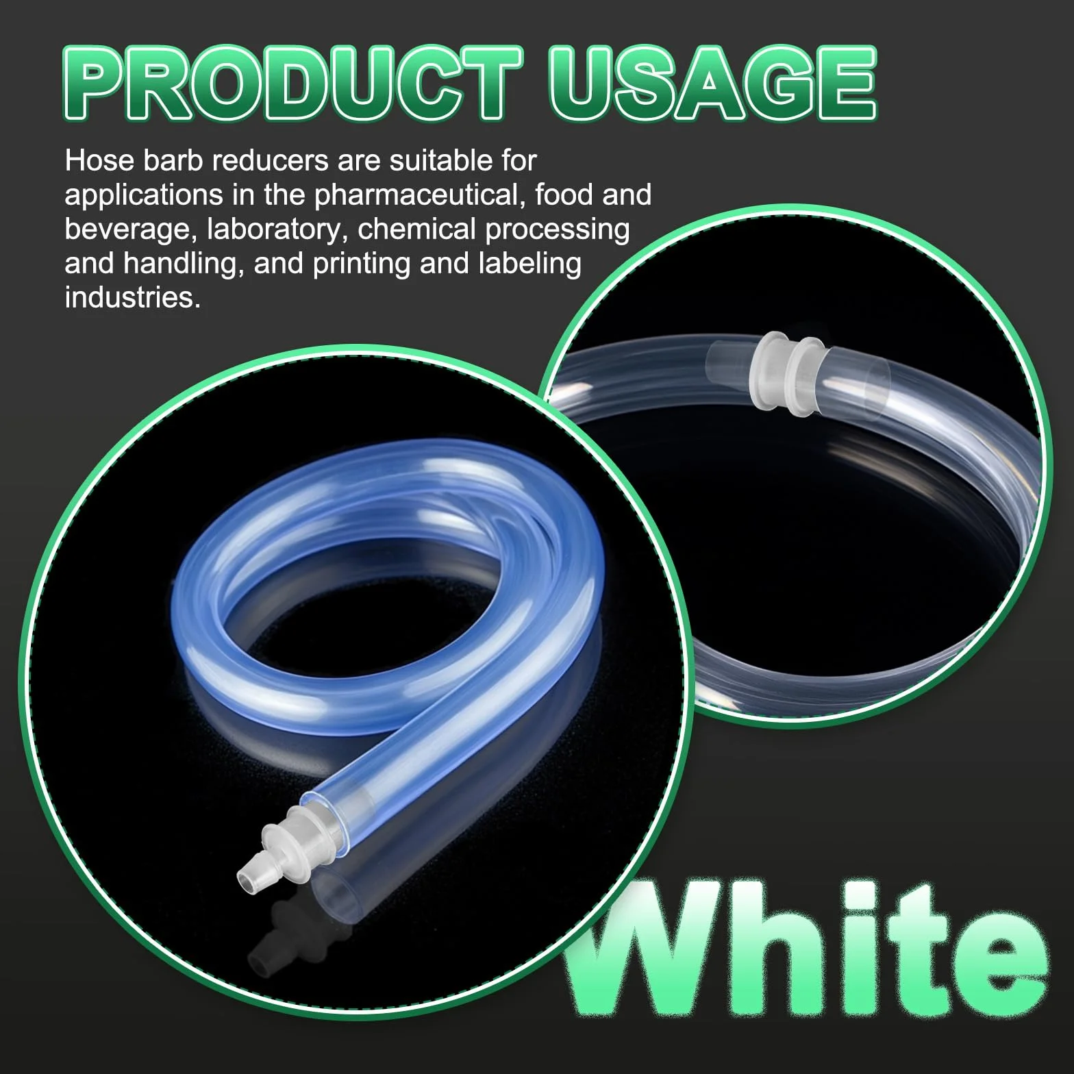 PATIKIL Riduttore a Barbetta per Tubo 3/4" a 1/2" Connettori Tubi Id Raccordo Plastica Unione per Aria Acqua