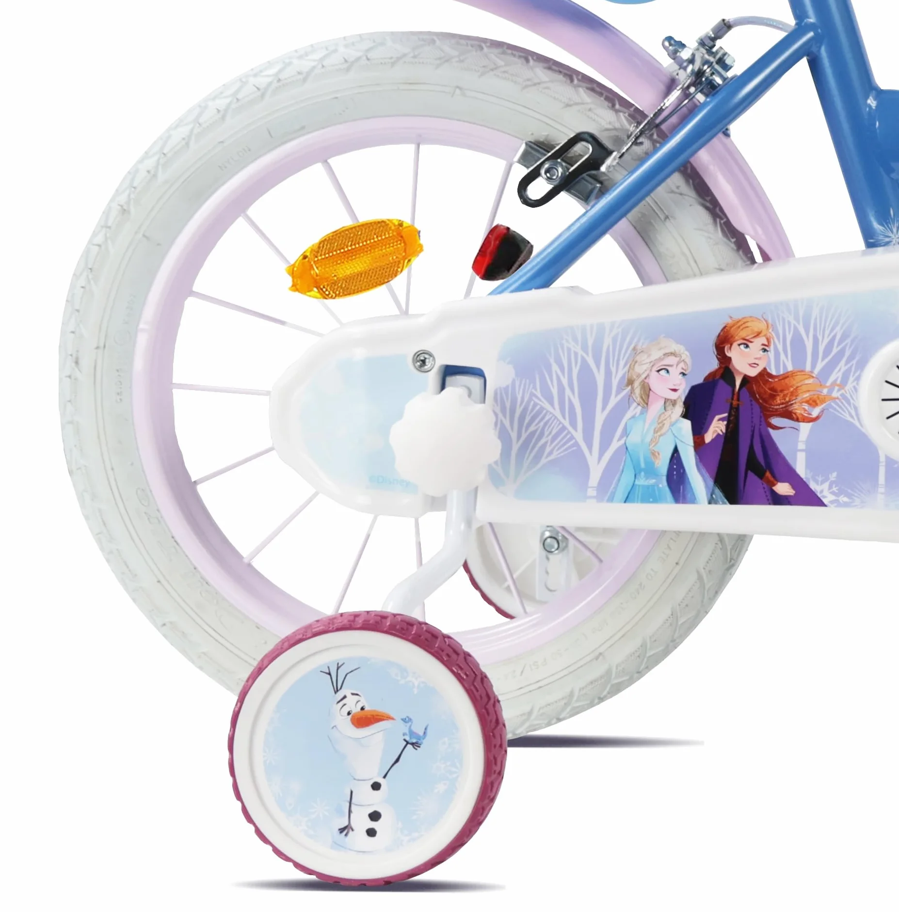 Bicicletta da 14" da Ragazza Frozen con Casco e Cestello