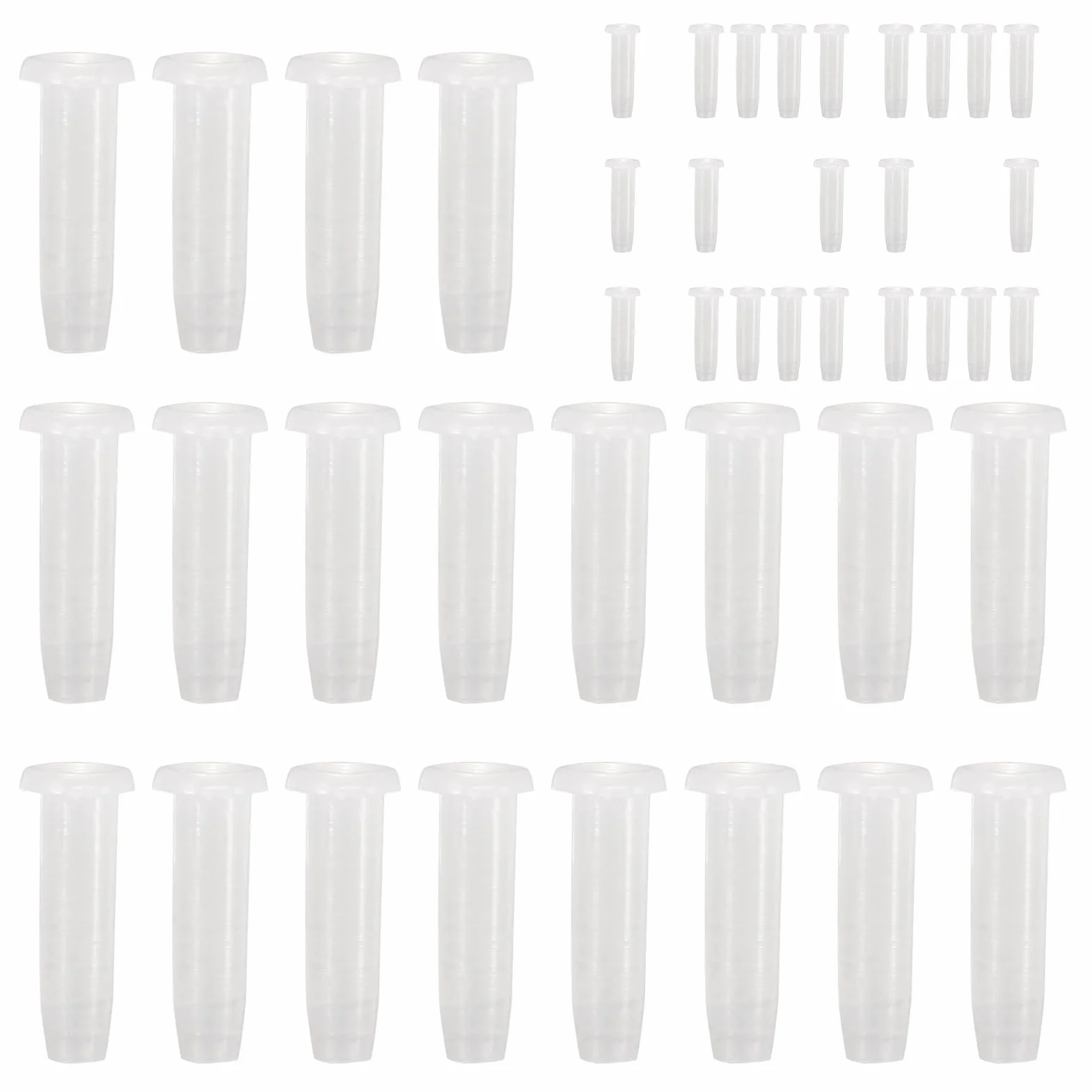Occhielli da racchetta 100 pezzi bianco trasparenti con strumento nylon tenditore