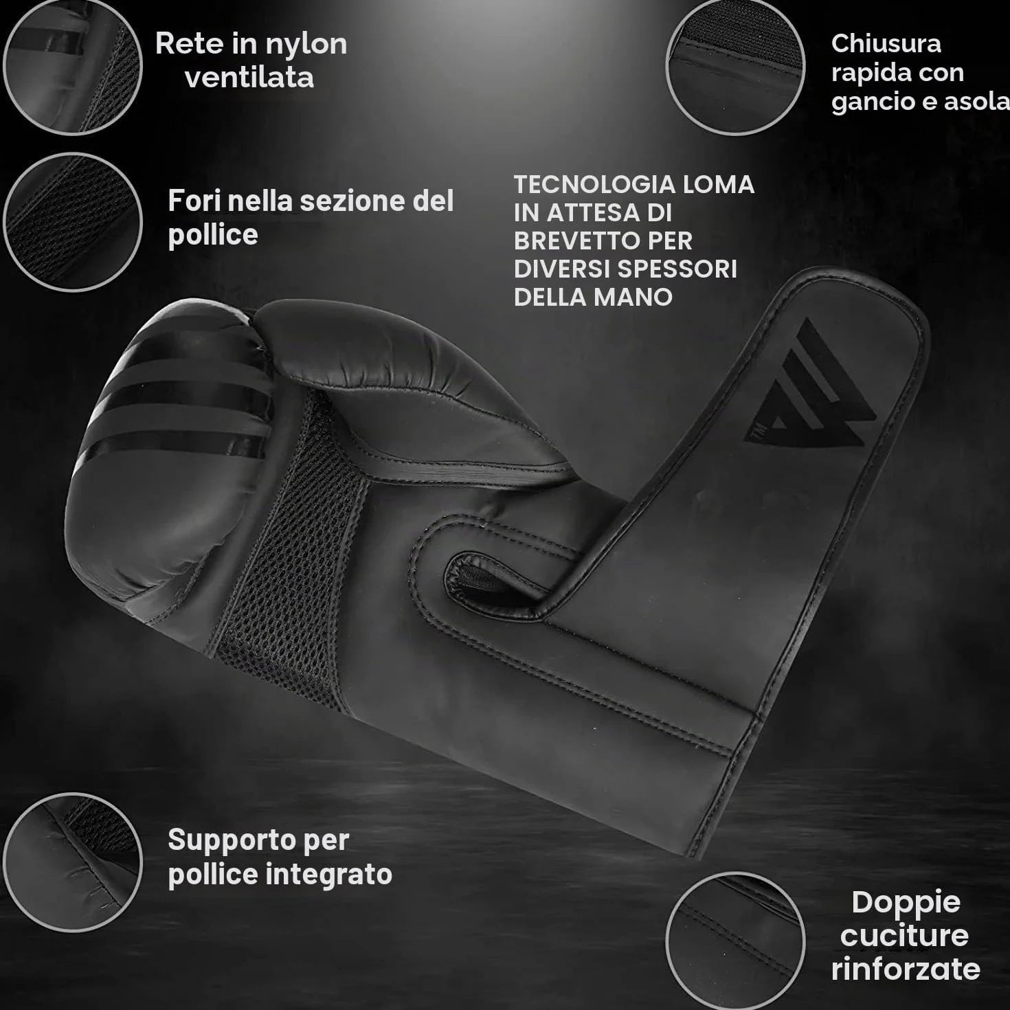 WFX Guantoni da boxe in pelle professionali MMA sparring kickboxing Muay Thai