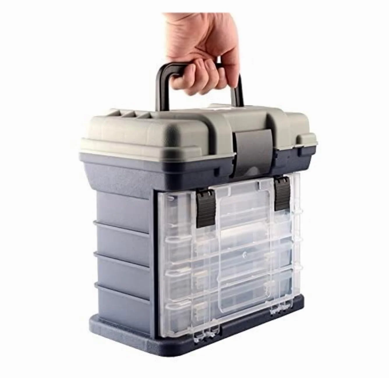 Attrezzatura da Pesca Scatola Porta Attrezzi da Pesca Contenitore Multistrato per Esche da Pesca Scatola con Manico in Plastica Esche da Pesca Ami da Pesca Scatola Portaoggetti