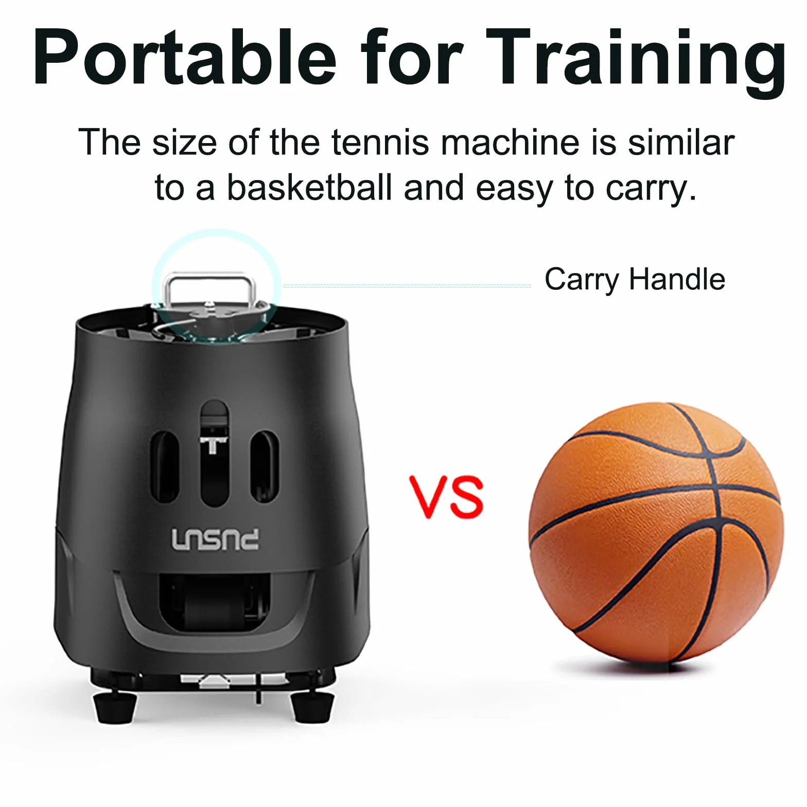 Macchina per palline da tennis PUSUN PT-Mini Pro con telecomando Smart App Control