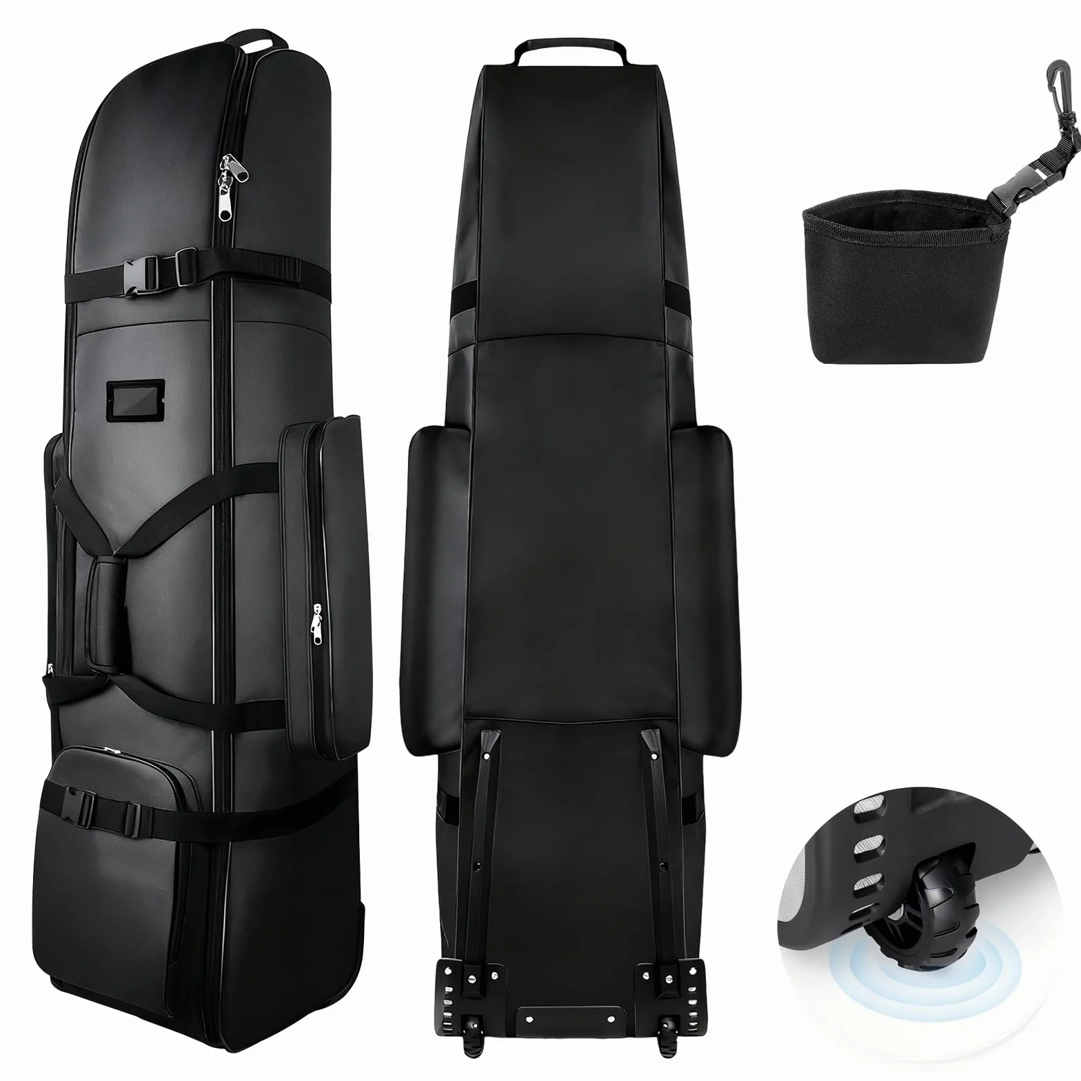 Valigia da Golf in Tessuto Oxford 900D Impermeabile Custodia da Viaggio con Ruote
