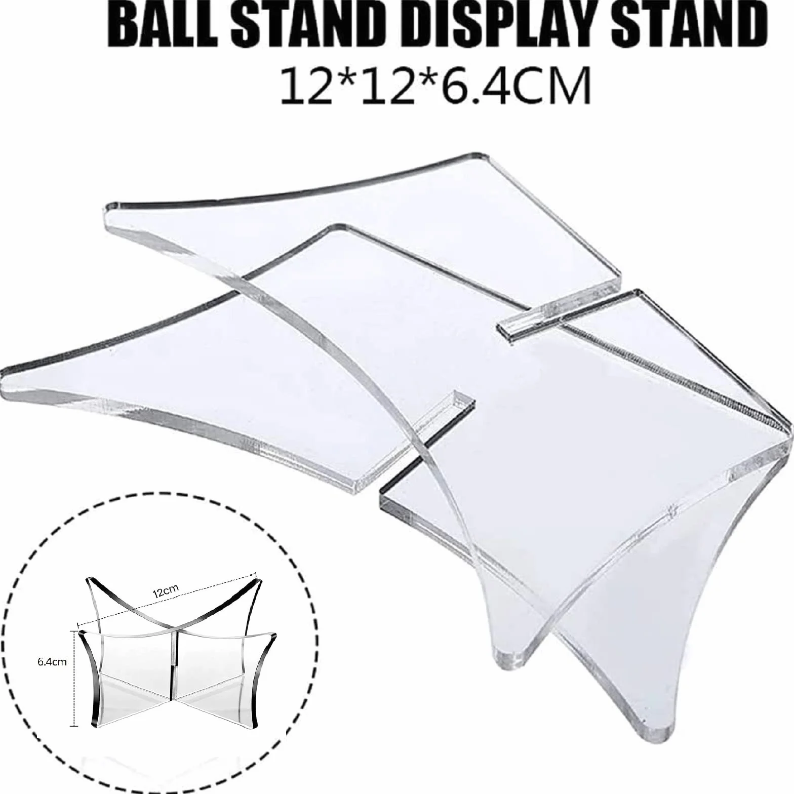 Porta Palloni Acrilico Espositore per Pallone da Calcio Pallavolo Basket Set 2 Pezzi