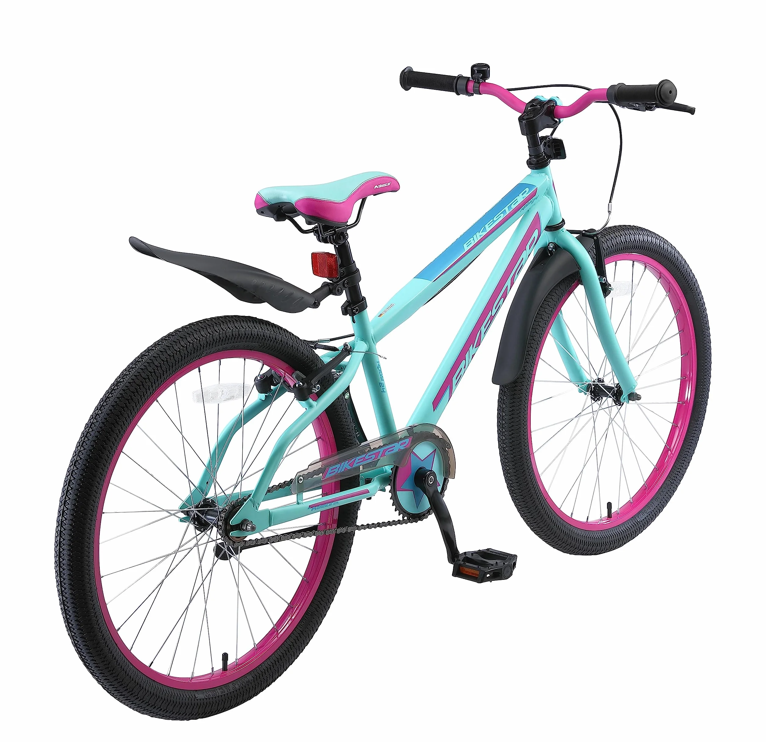BIKESTAR Bicicletta Bambini 24 Pollici VTT Freno a Pattino e Retropedale